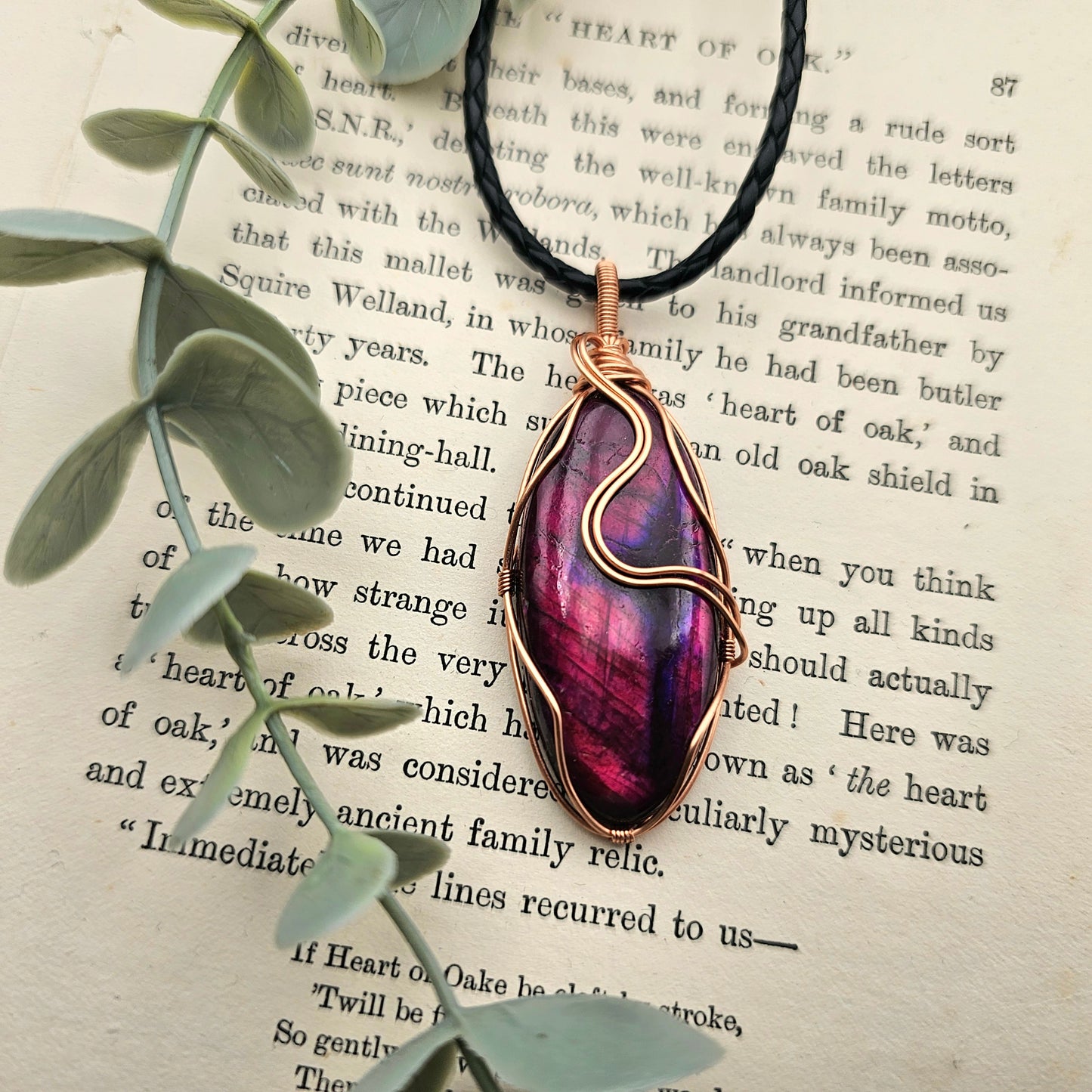Labradorite Tumbled Pendant | Jewelry Wire | Gemstone Necklace