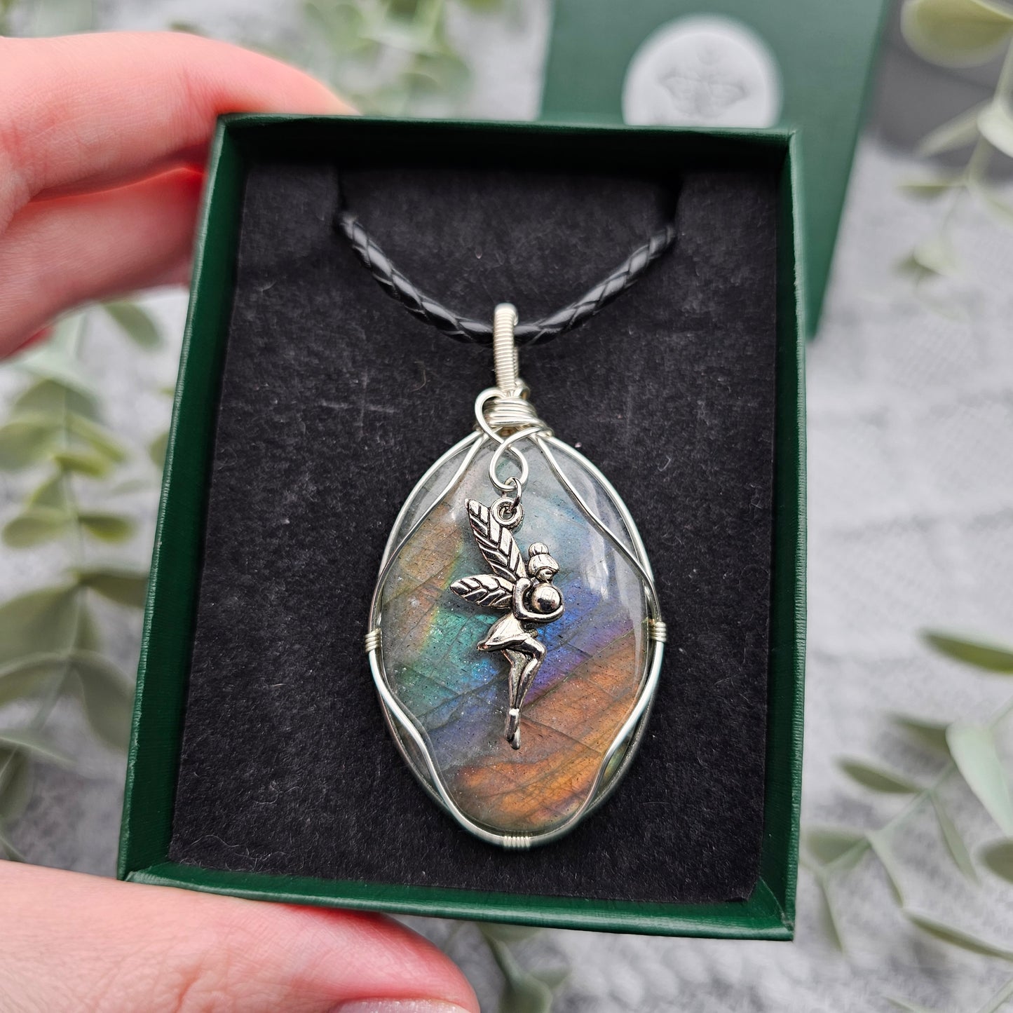 Labradorite & Fairy Pendant | Jewelry Wire | Gemstone Necklace