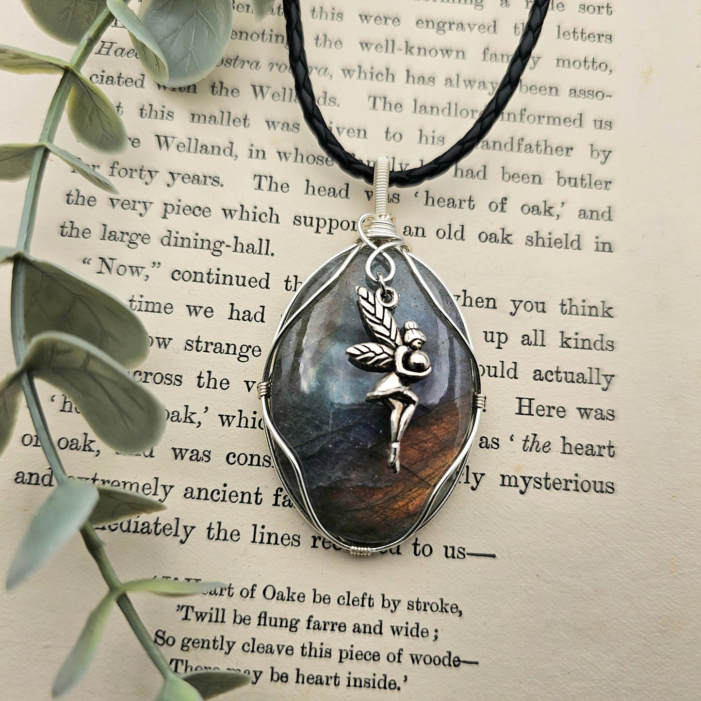 Labradorite & Fairy Pendant | Jewelry Wire | Gemstone Necklace