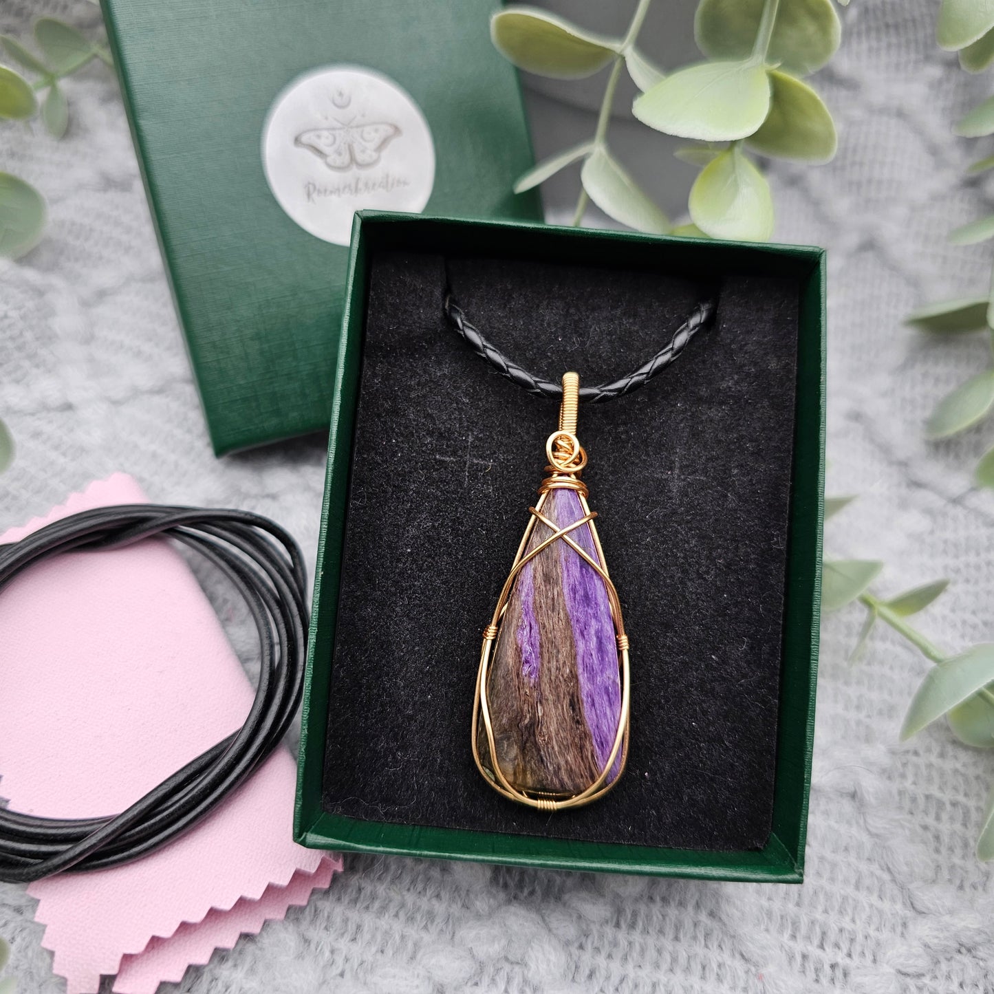 Charoite Pendant | Jewelry Wire | Gemstone Necklace