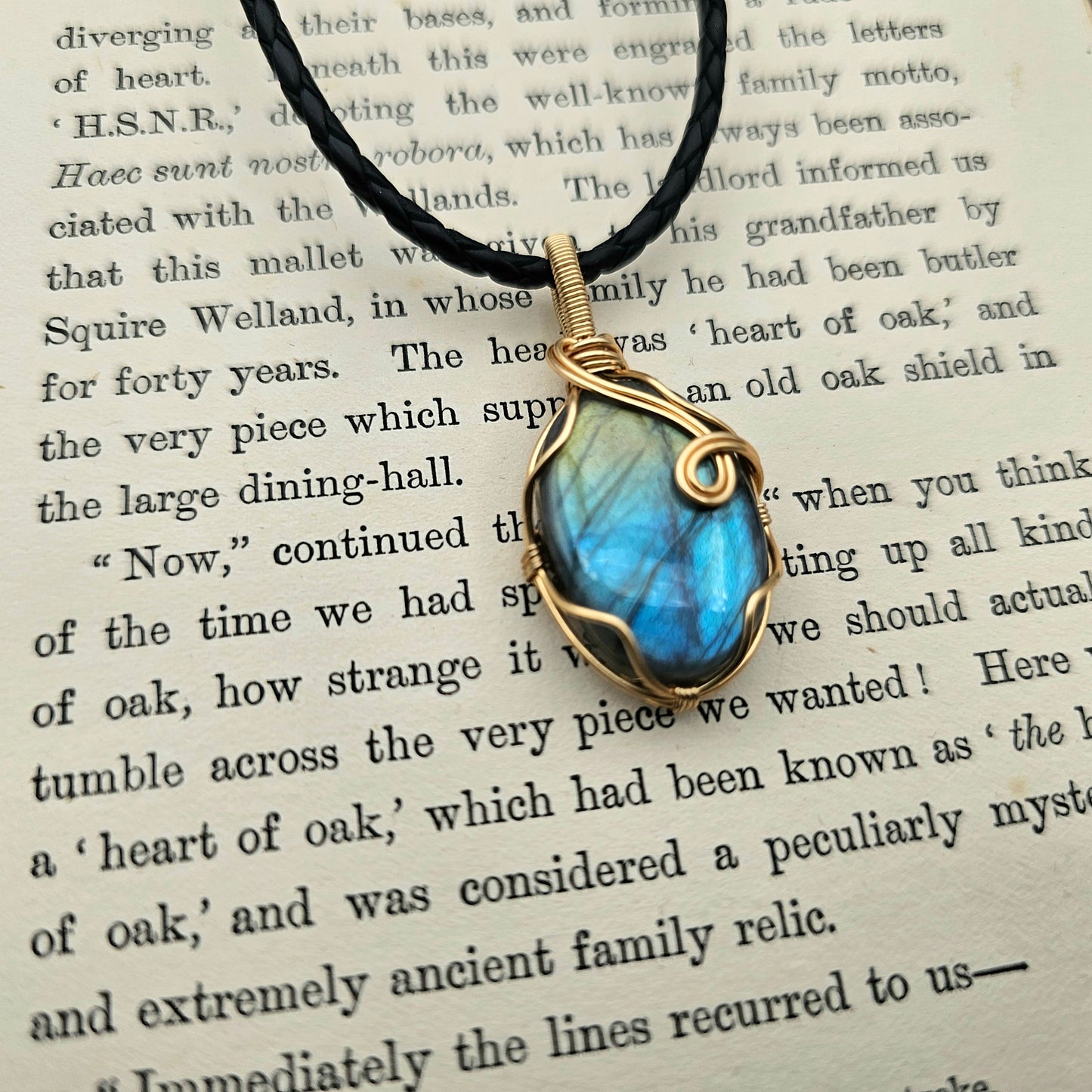 Labradorit Anhänger | Schmuckdraht | Edelstein Halskette