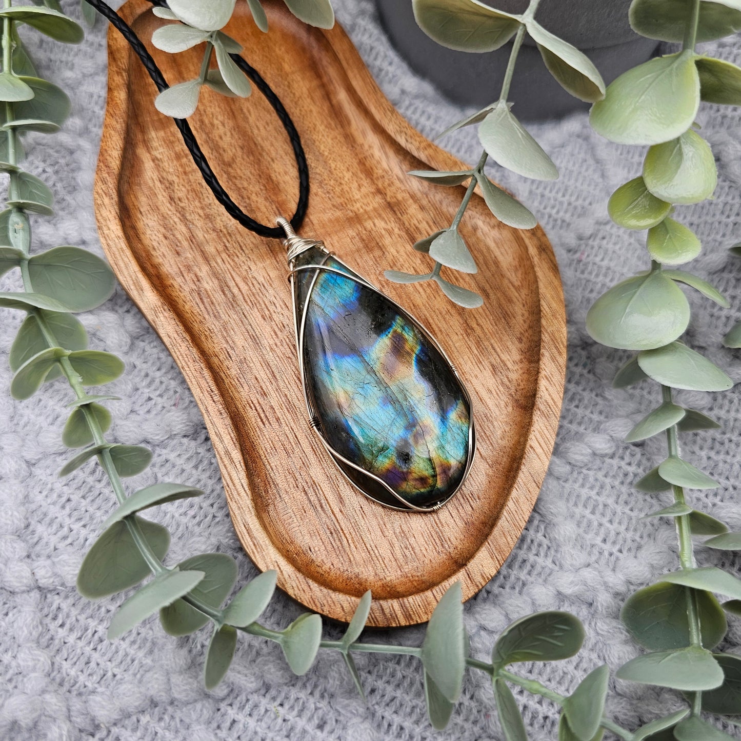 Labradorite Pendant | 925 Sterling Silver | Gemstone Necklace