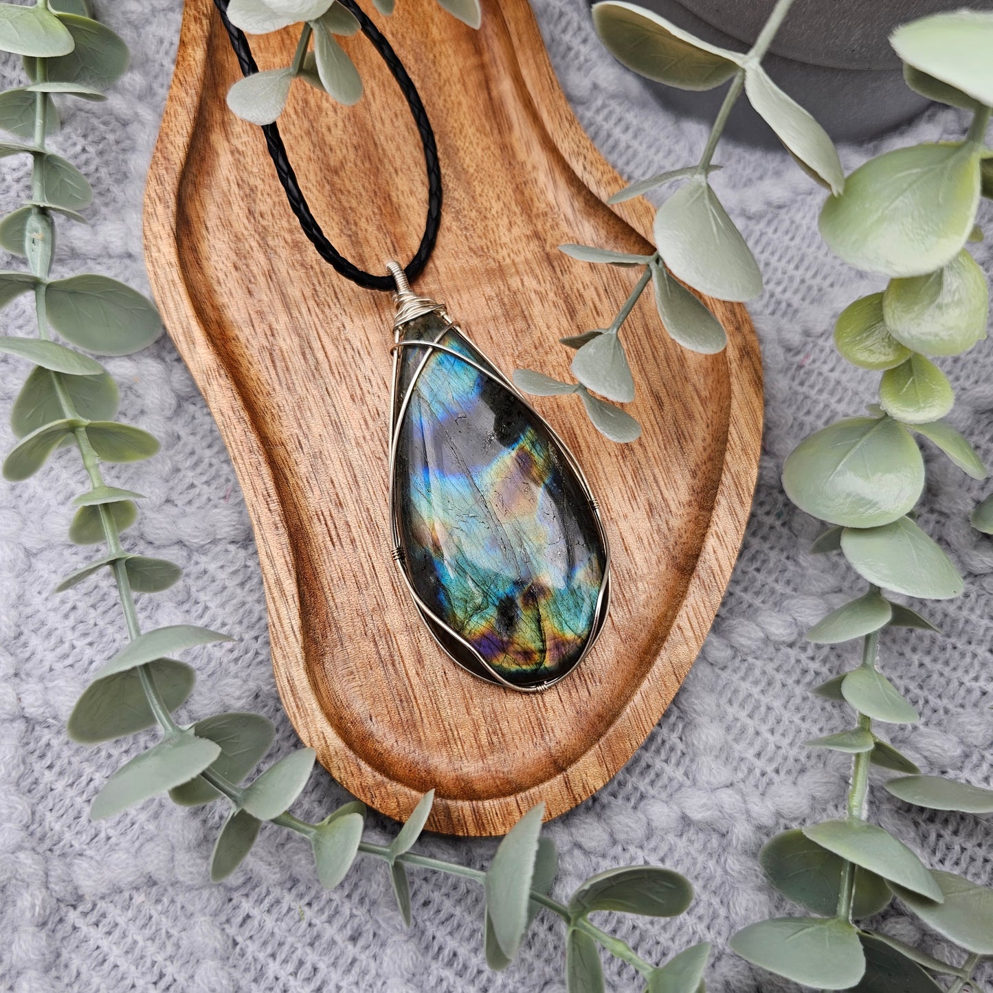 Labradorite Pendant | 925 Sterling Silver | Gemstone Necklace