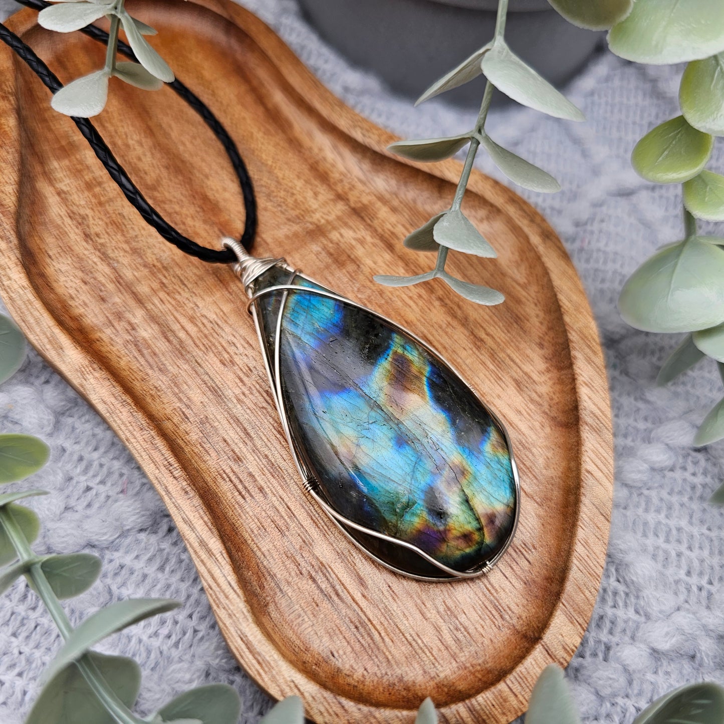Labradorite Pendant | 925 Sterling Silver | Gemstone Necklace