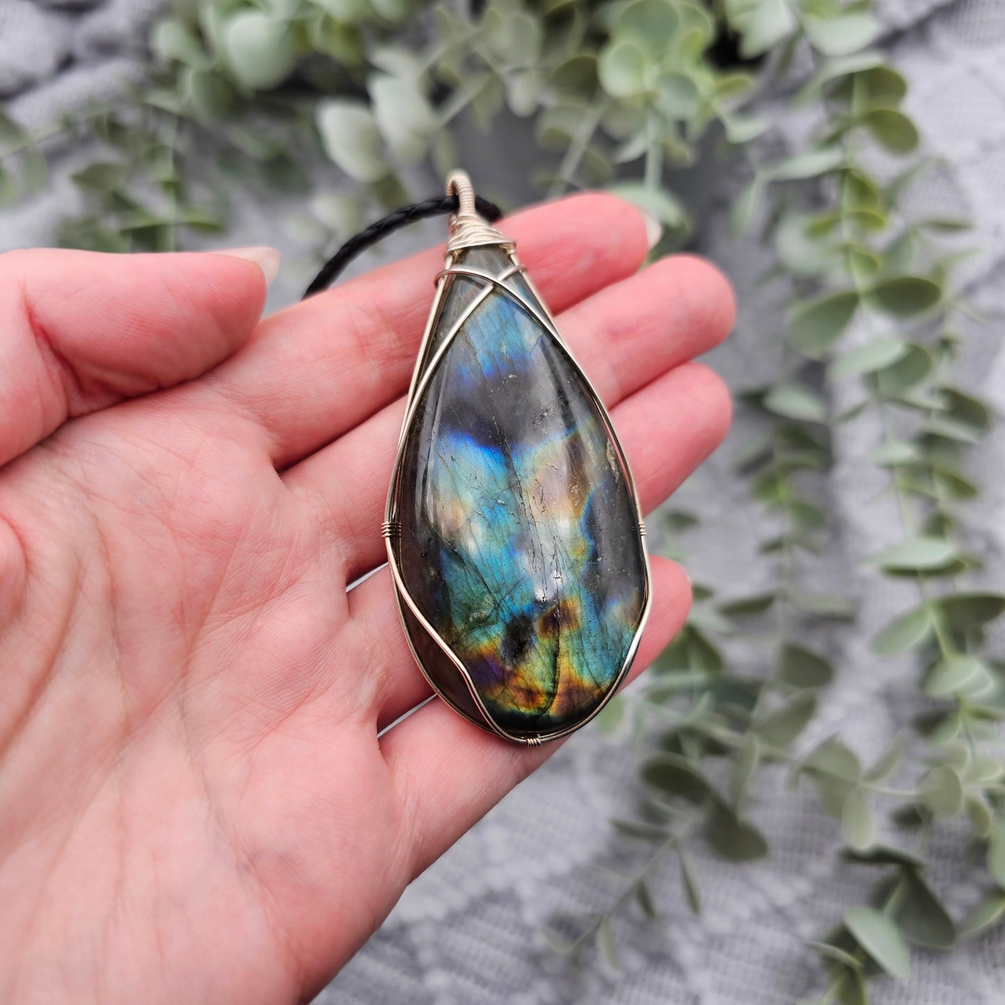 Labradorite Pendant | 925 Sterling Silver | Gemstone Necklace
