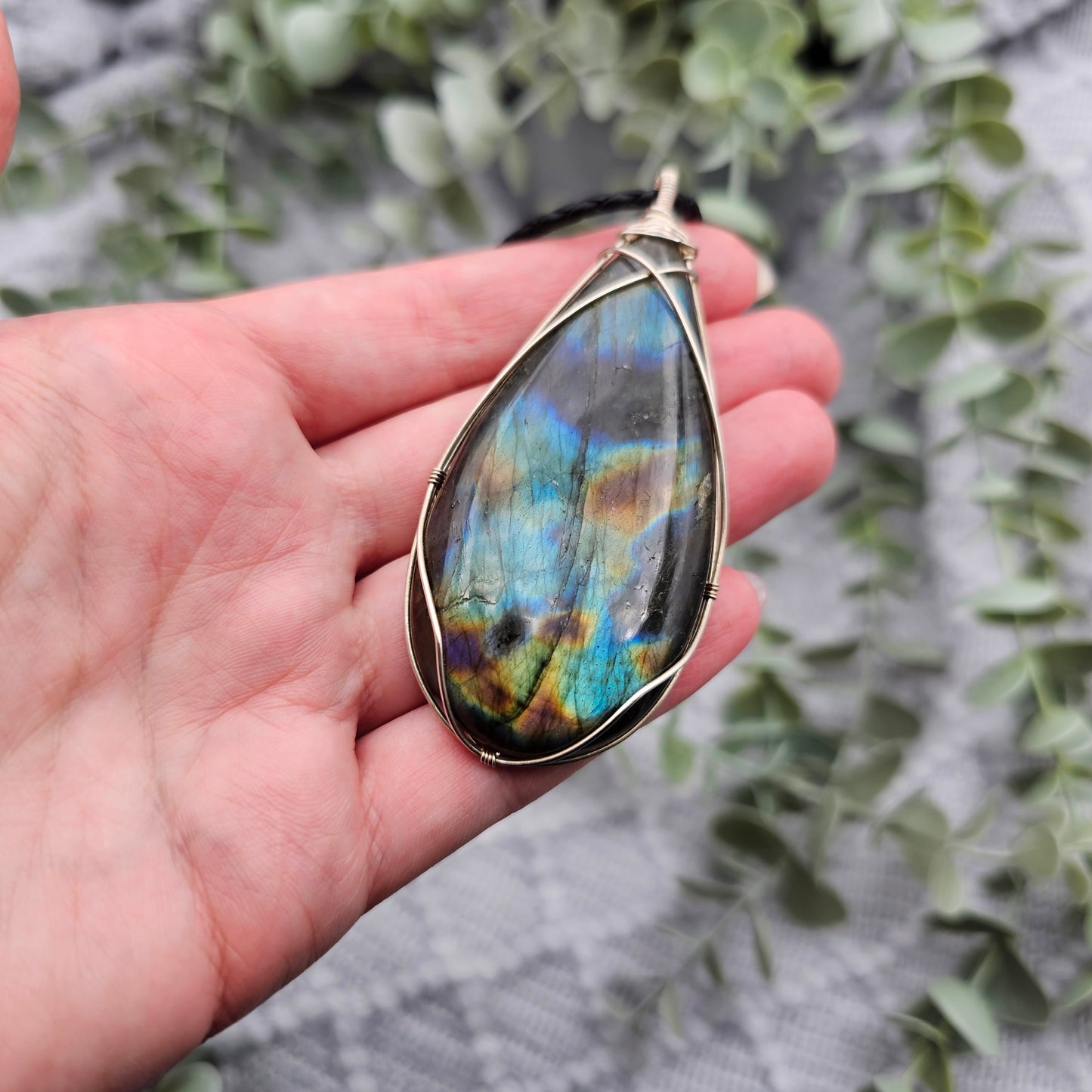 Labradorite Pendant | 925 Sterling Silver | Gemstone Necklace