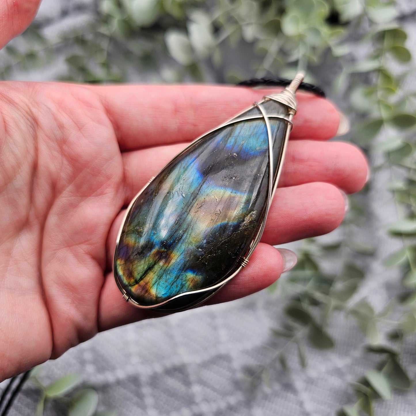 Labradorite Pendant | 925 Sterling Silver | Gemstone Necklace