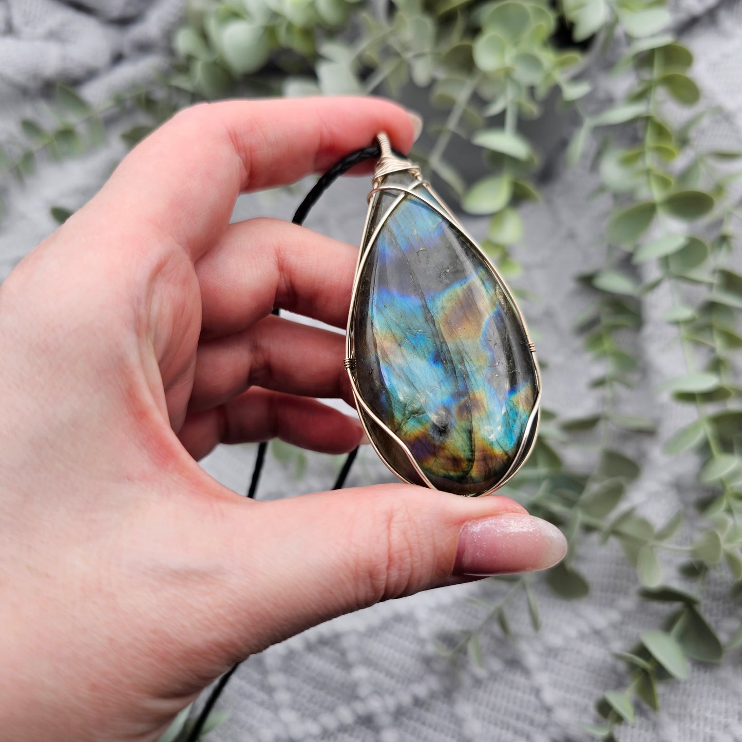 Labradorite Pendant | 925 Sterling Silver | Gemstone Necklace