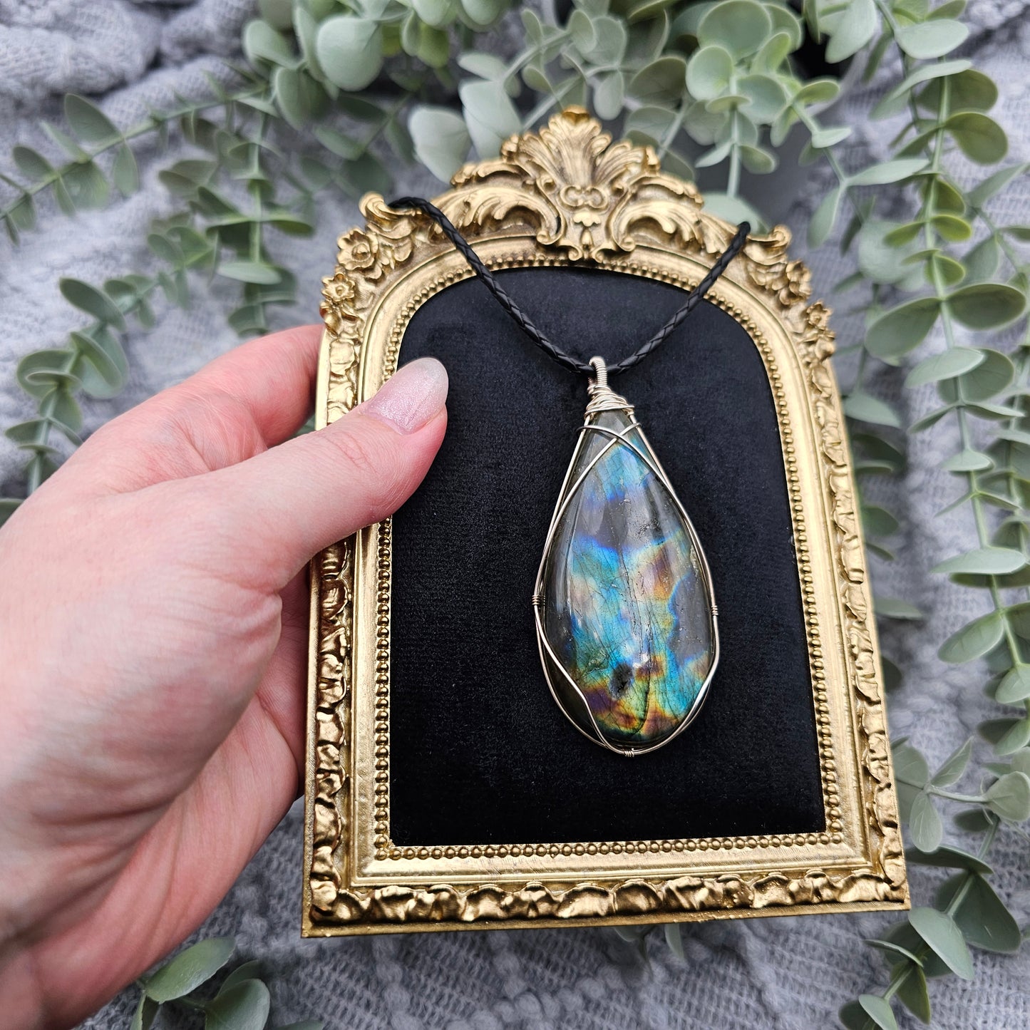 Labradorite Pendant | 925 Sterling Silver | Gemstone Necklace