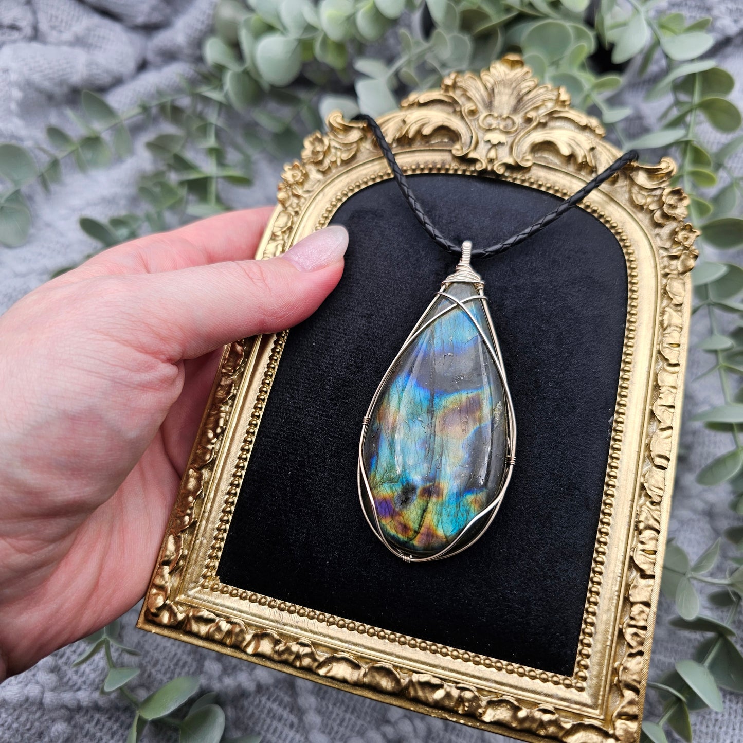 Labradorite Pendant | 925 Sterling Silver | Gemstone Necklace