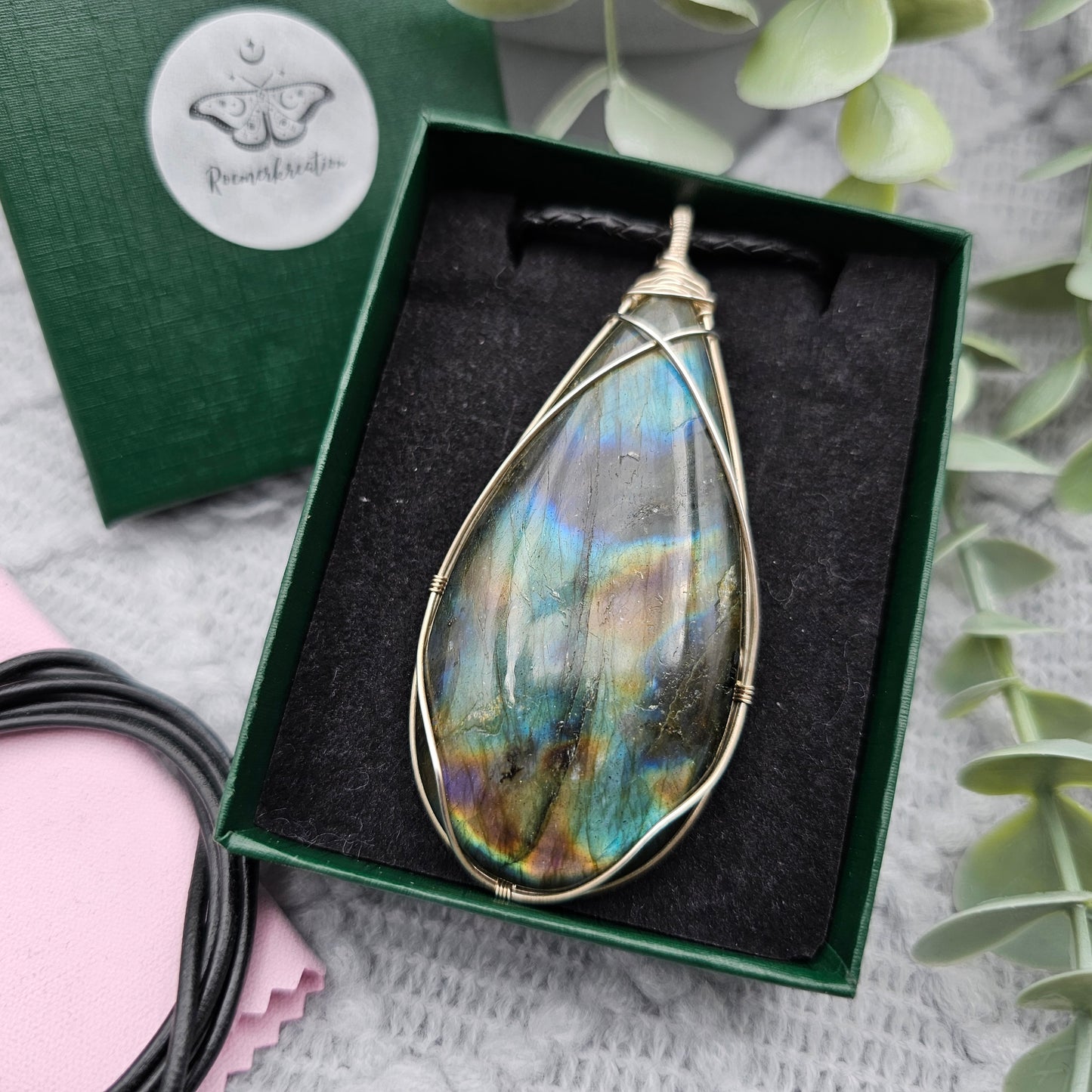 Labradorite Pendant | 925 Sterling Silver | Gemstone Necklace