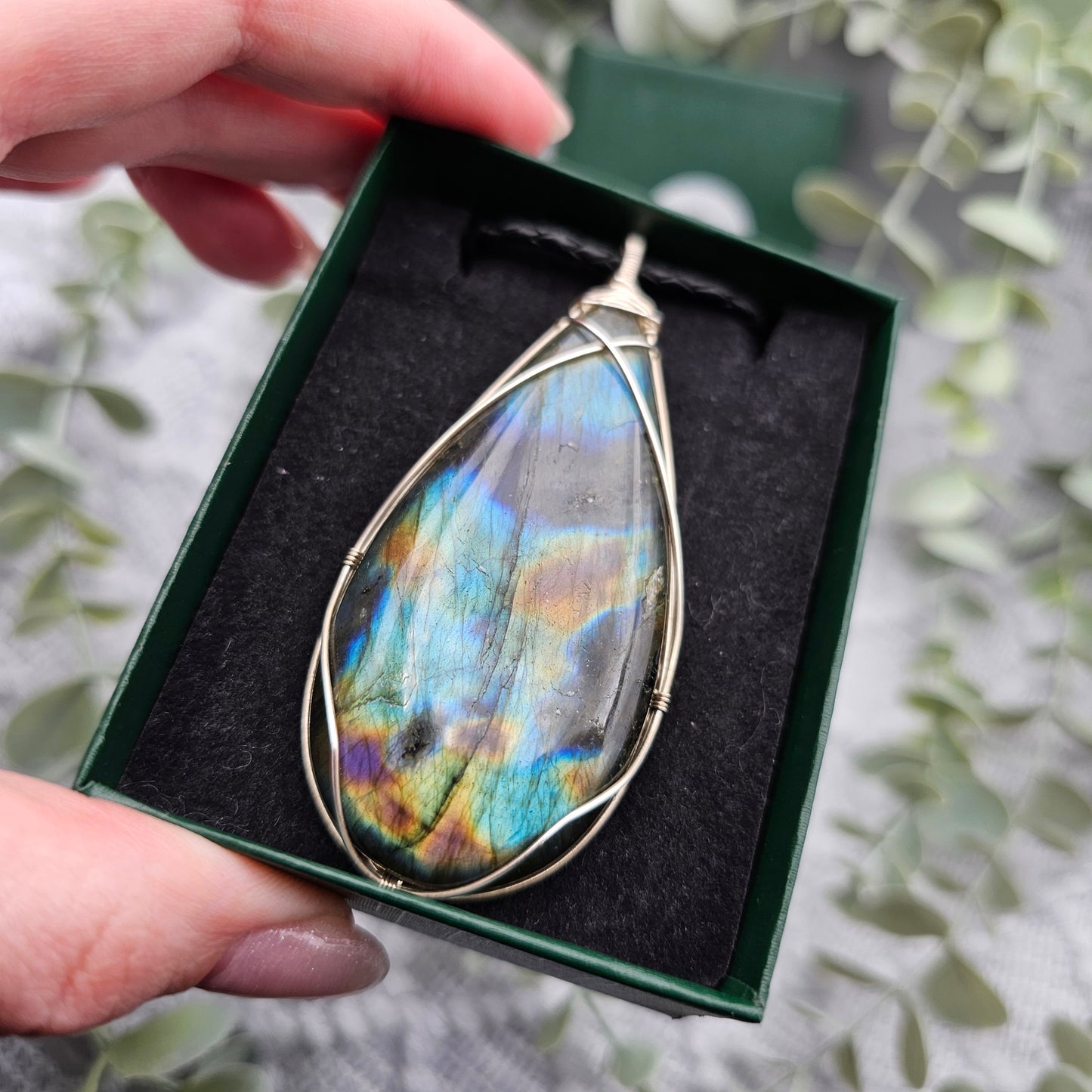 Labradorite Pendant | 925 Sterling Silver | Gemstone Necklace