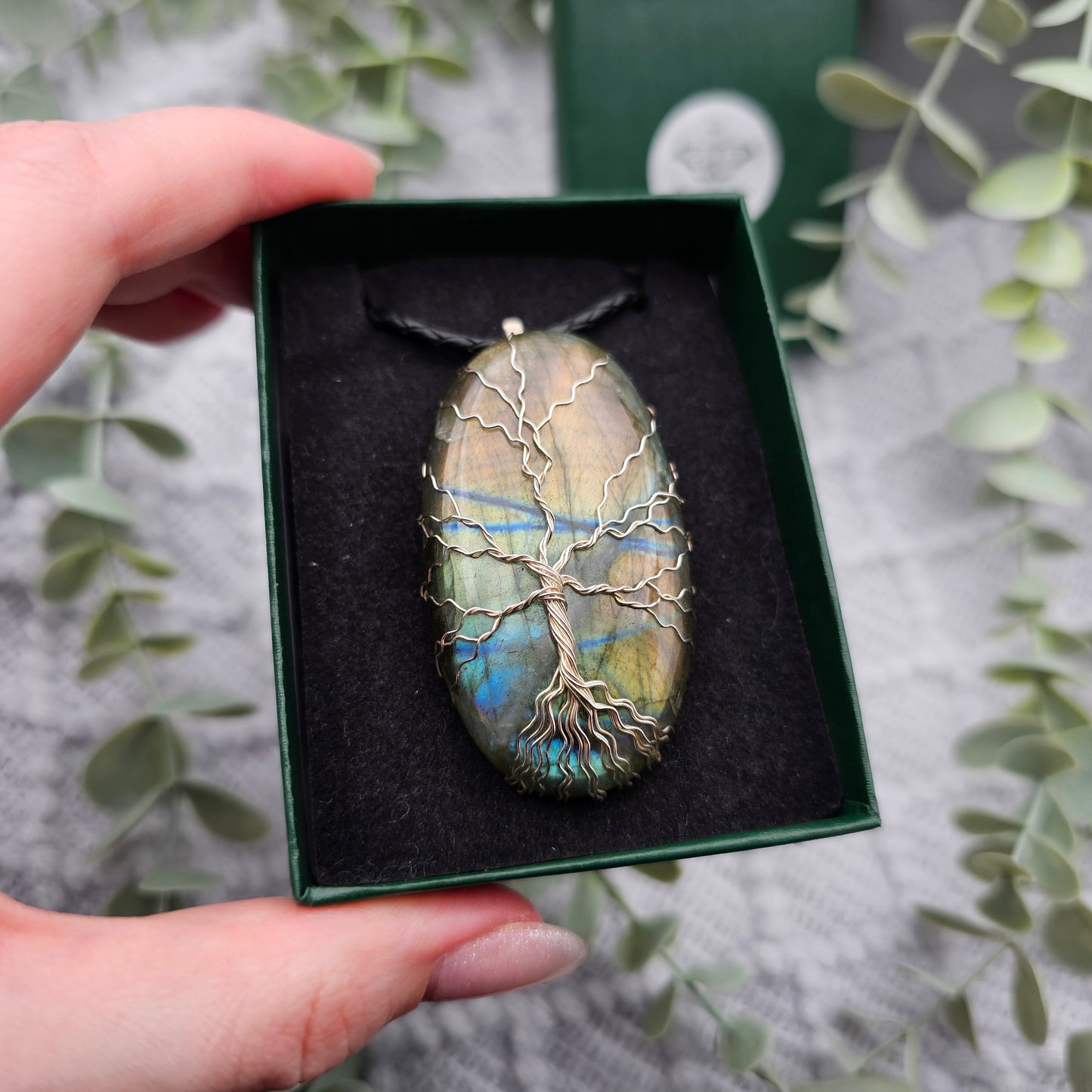 Labradorite Tree of Life Pendant | 925 Sterling Silver | Gemstone Necklace