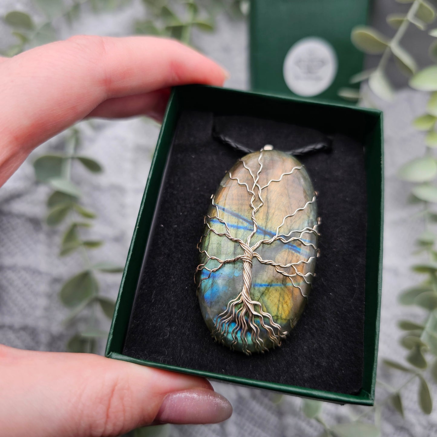 Labradorite Tree of Life Pendant | 925 Sterling Silver | Gemstone Necklace