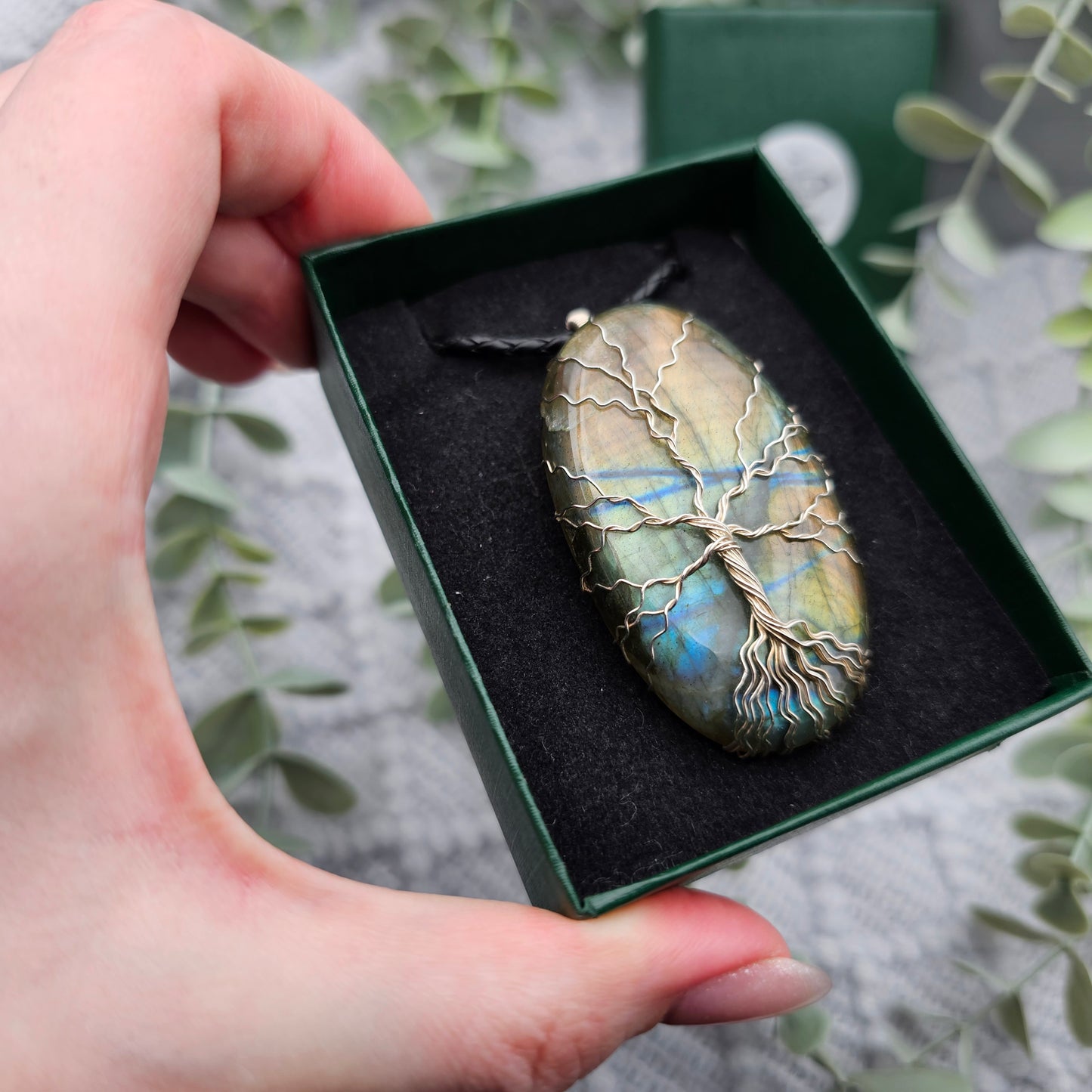 Labradorite Tree of Life Pendant | 925 Sterling Silver | Gemstone Necklace