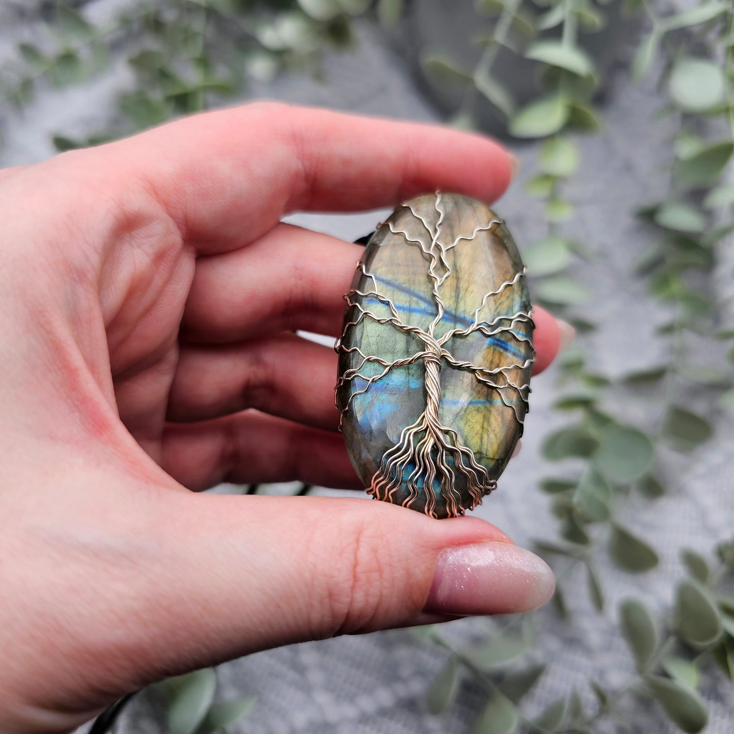 Labradorite Tree of Life Pendant | 925 Sterling Silver | Gemstone Necklace