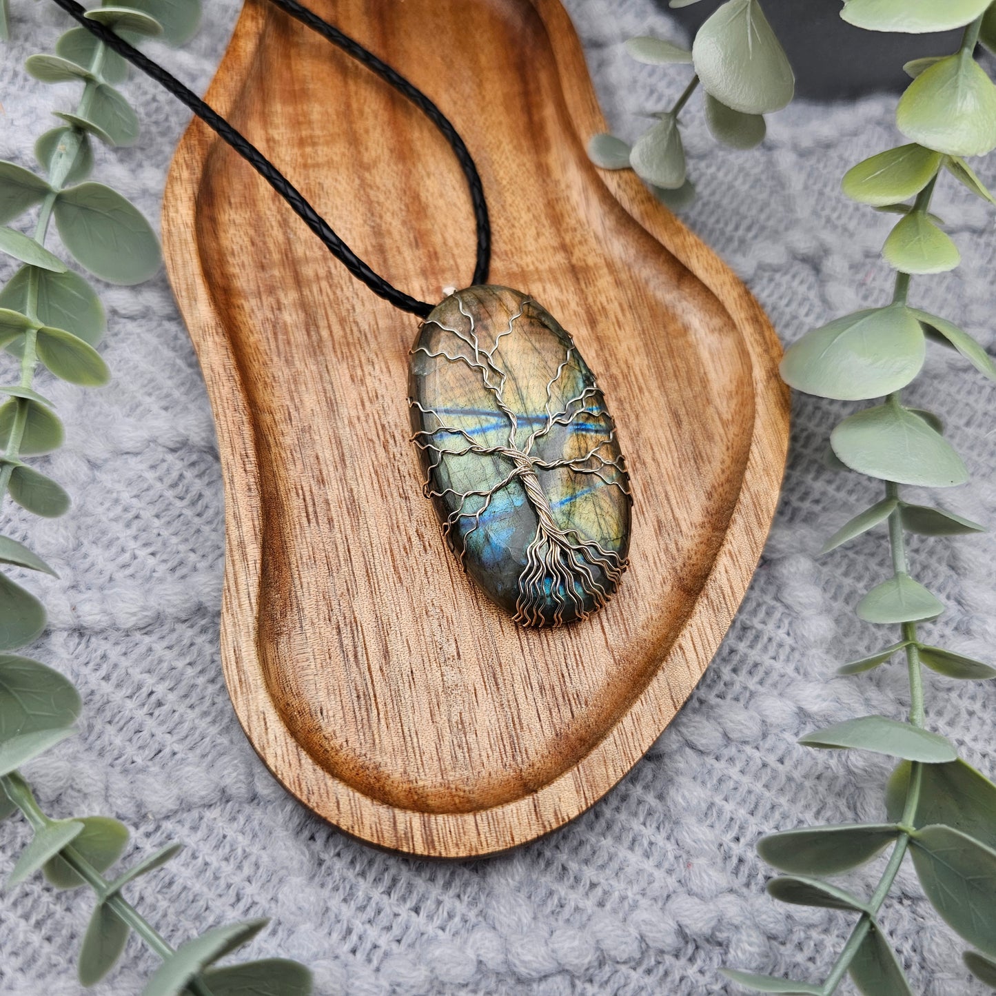 Labradorite Tree of Life Pendant | 925 Sterling Silver | Gemstone Necklace