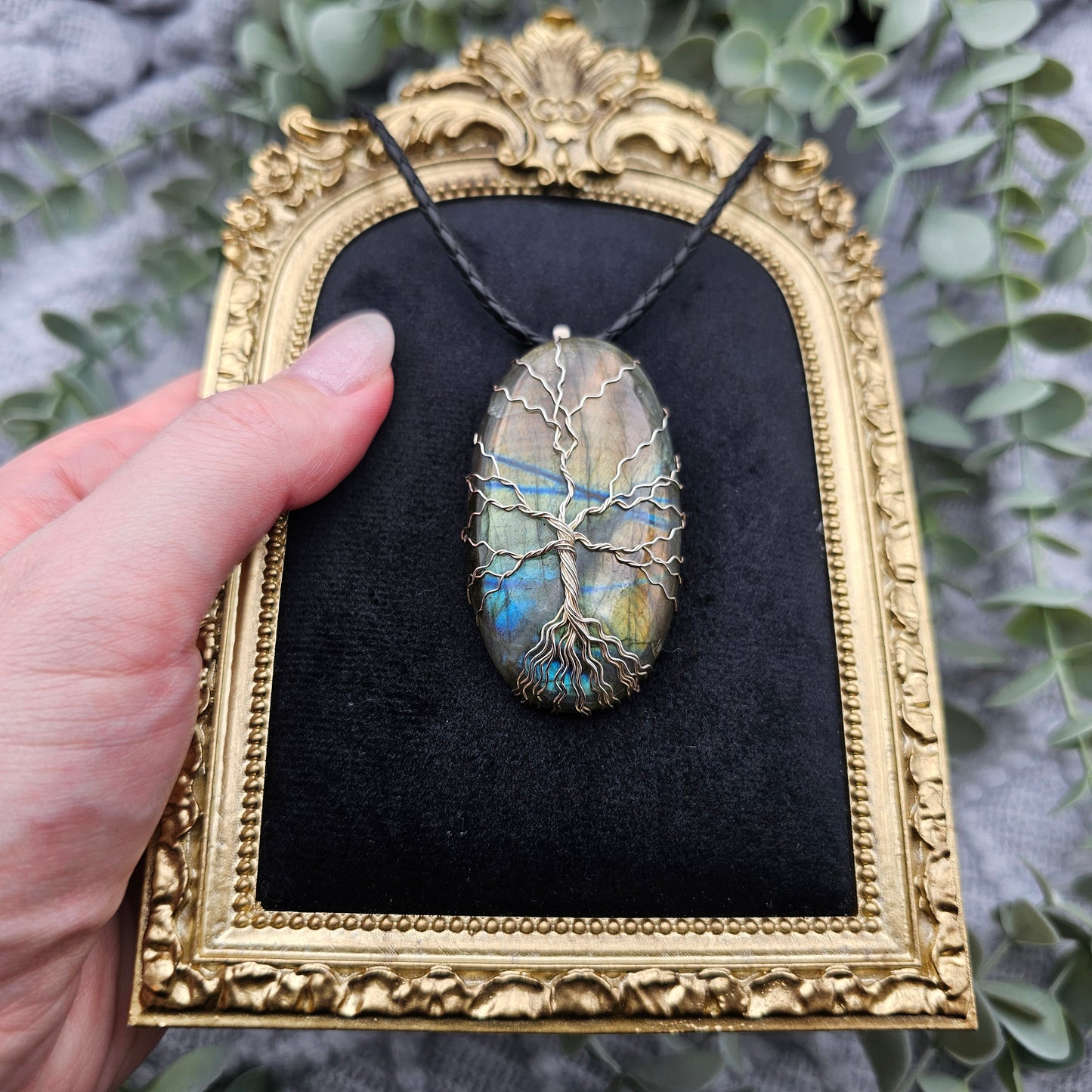 Labradorite Tree of Life Pendant | 925 Sterling Silver | Gemstone Necklace