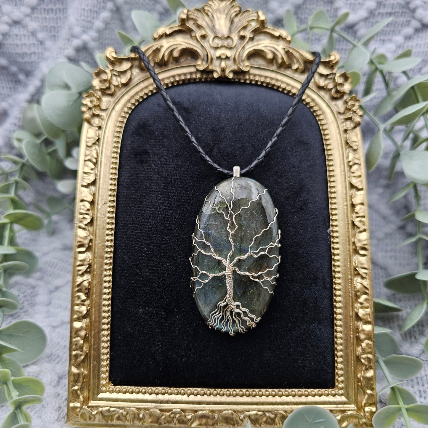 Labradorite Tree of Life Pendant | 925 Sterling Silver | Gemstone Necklace