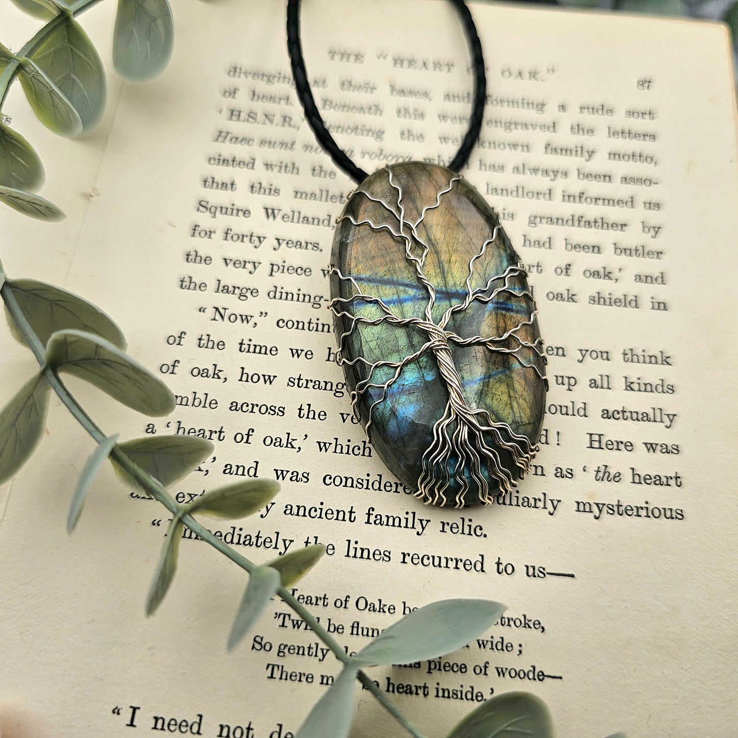 Labradorite Tree of Life Pendant | 925 Sterling Silver | Gemstone Necklace