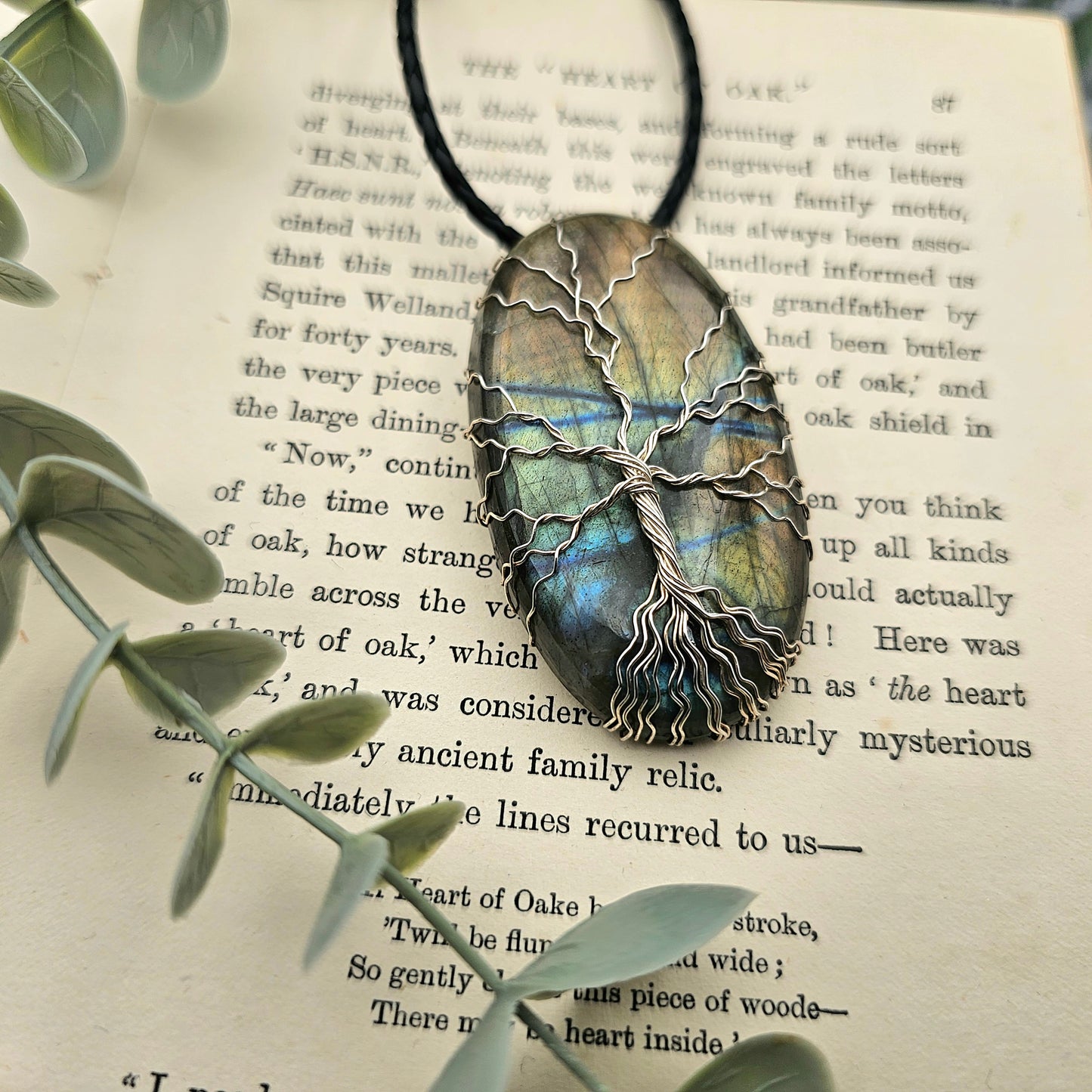 Labradorite Tree of Life Pendant | 925 Sterling Silver | Gemstone Necklace