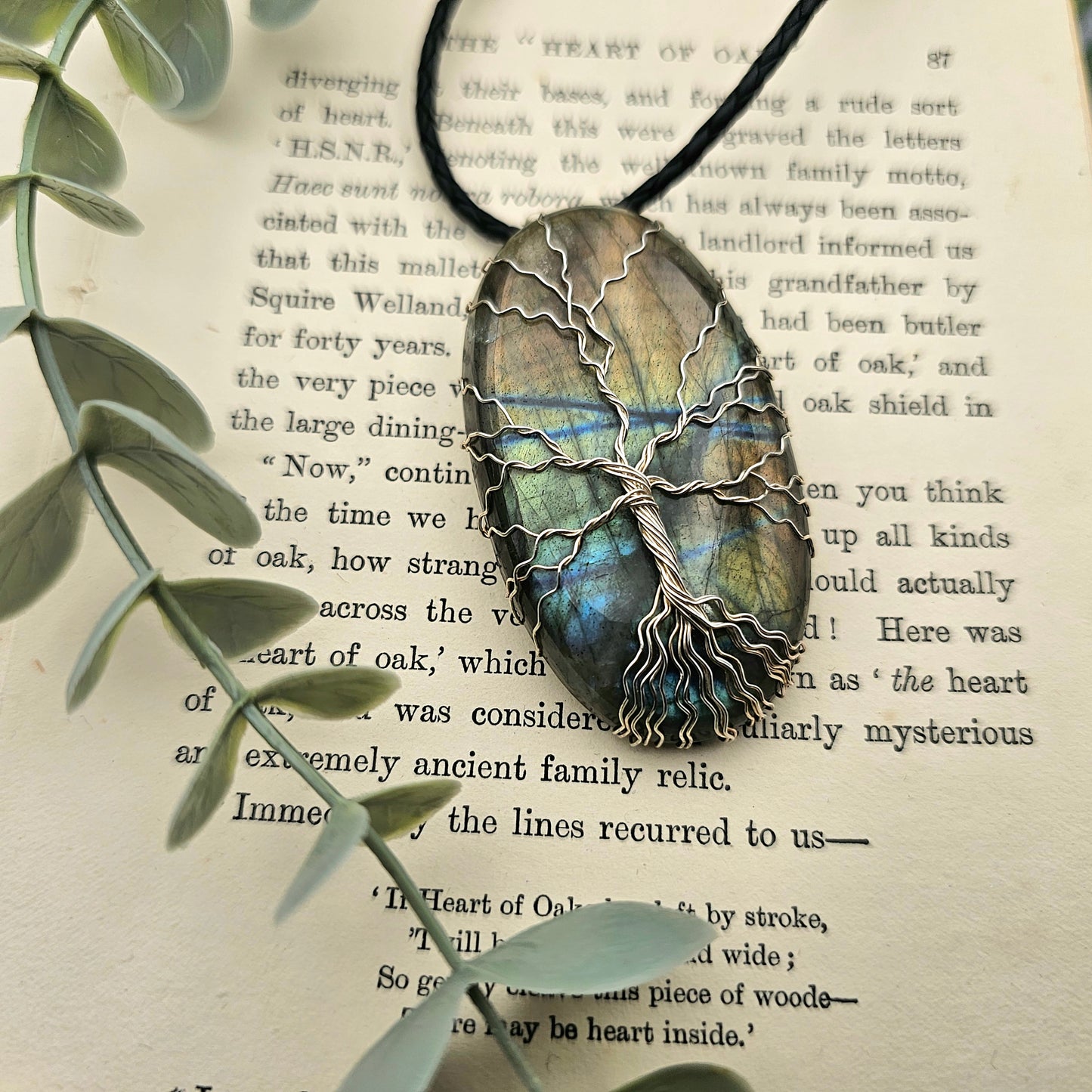 Labradorite Tree of Life Pendant | 925 Sterling Silver | Gemstone Necklace