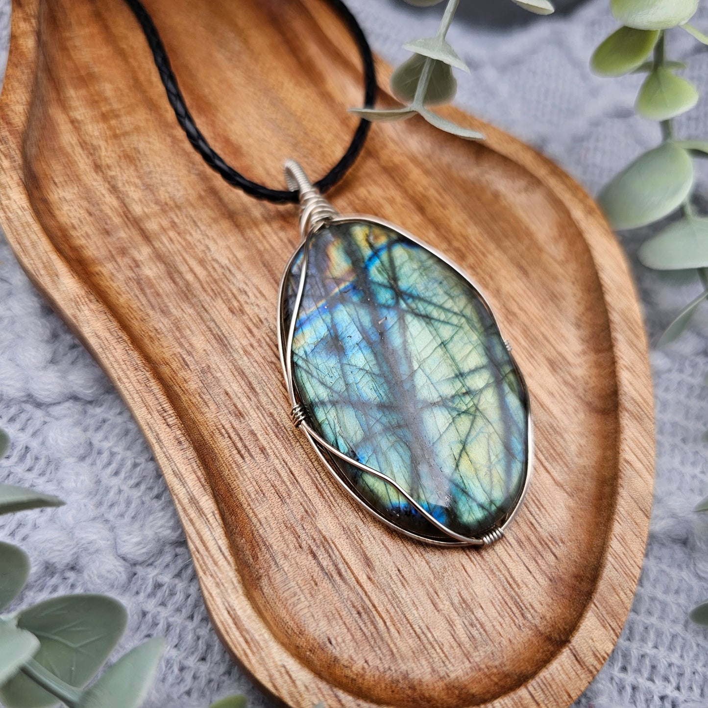 Labradorite Pendant | 925 Silver | Gemstone Necklace