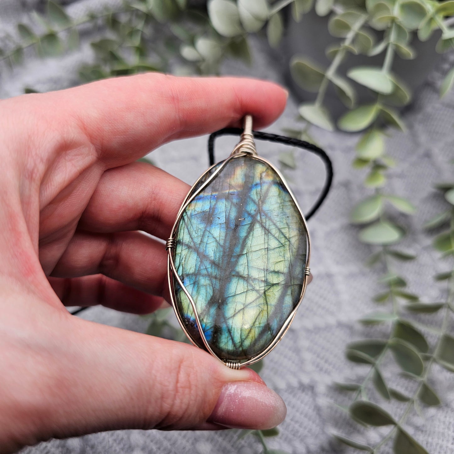 Labradorite Pendant | 925 Silver | Gemstone Necklace