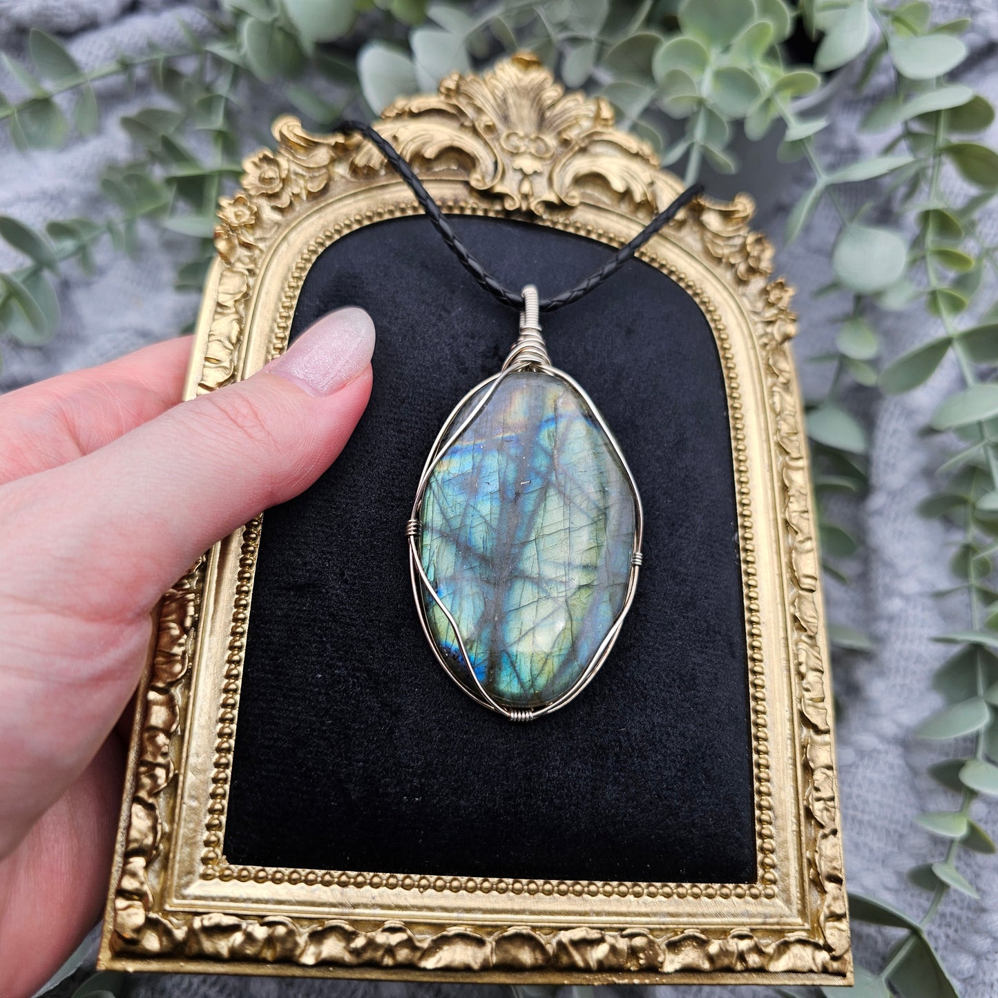 Labradorite Pendant | 925 Silver | Gemstone Necklace
