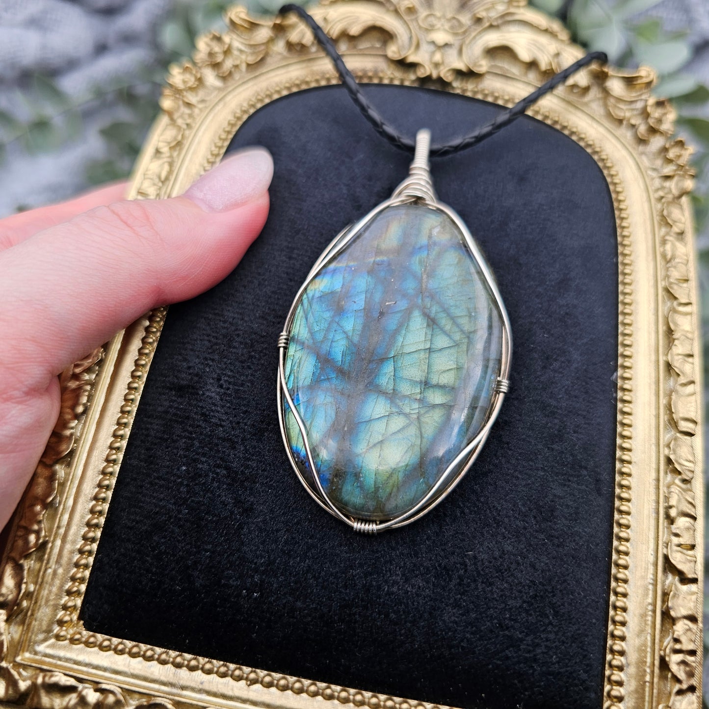 Labradorite Pendant | 925 Silver | Gemstone Necklace