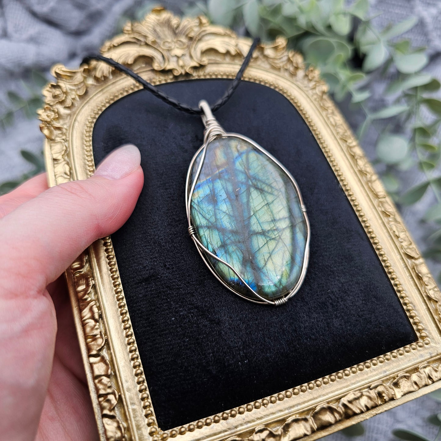 Labradorite Pendant | 925 Silver | Gemstone Necklace