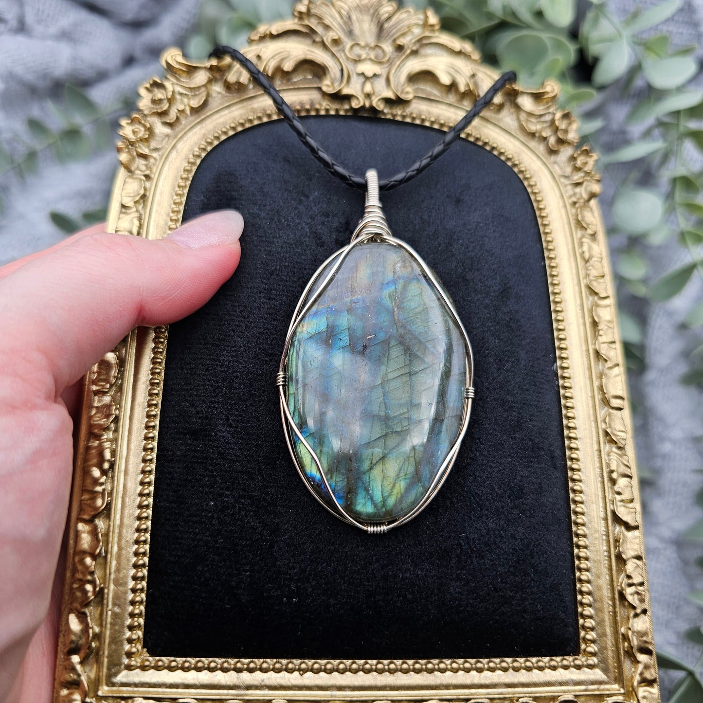 Labradorite Pendant | 925 Silver | Gemstone Necklace