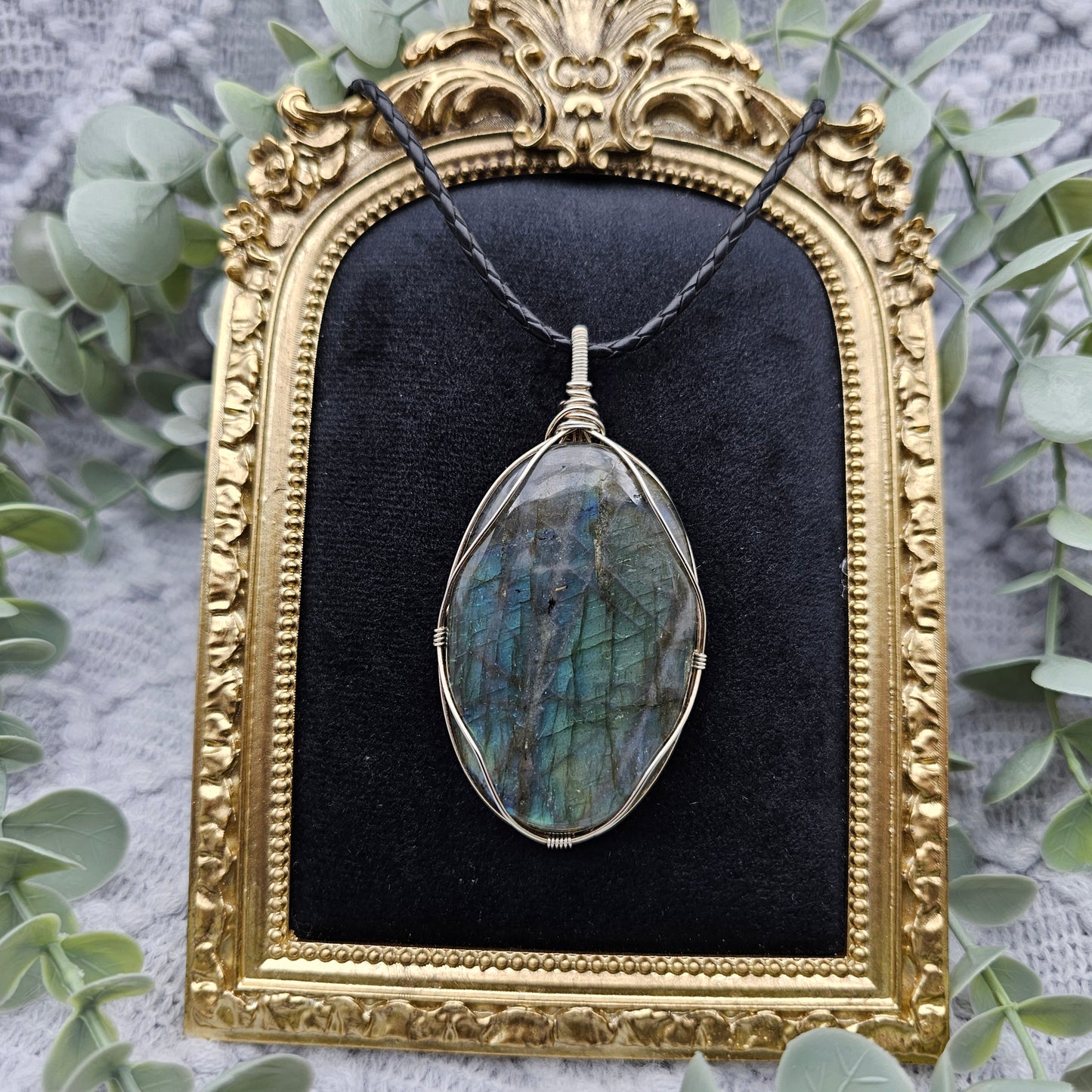 Labradorite Pendant | 925 Silver | Gemstone Necklace