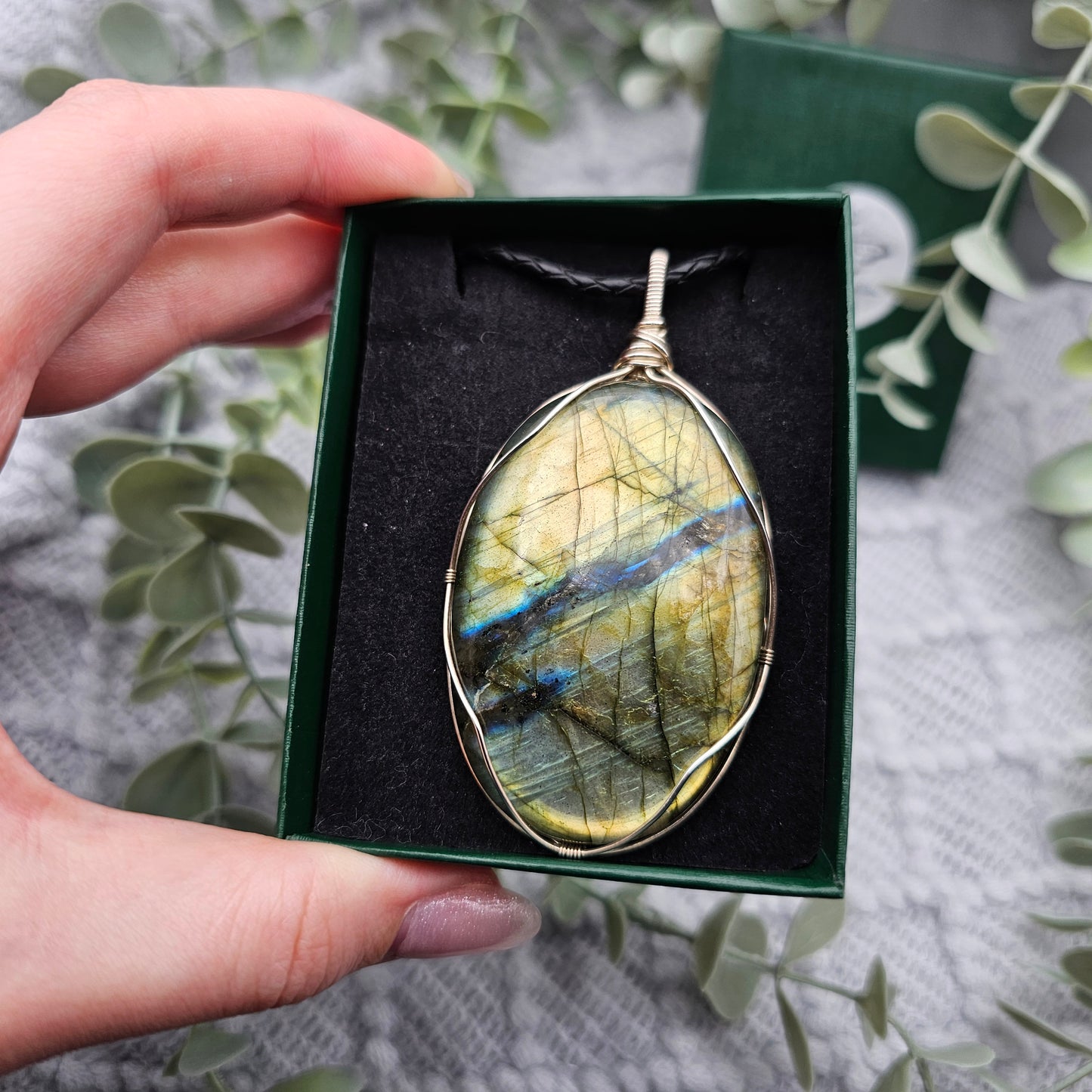 Labradorite Pendant | 925 Silver | Gemstone Necklace