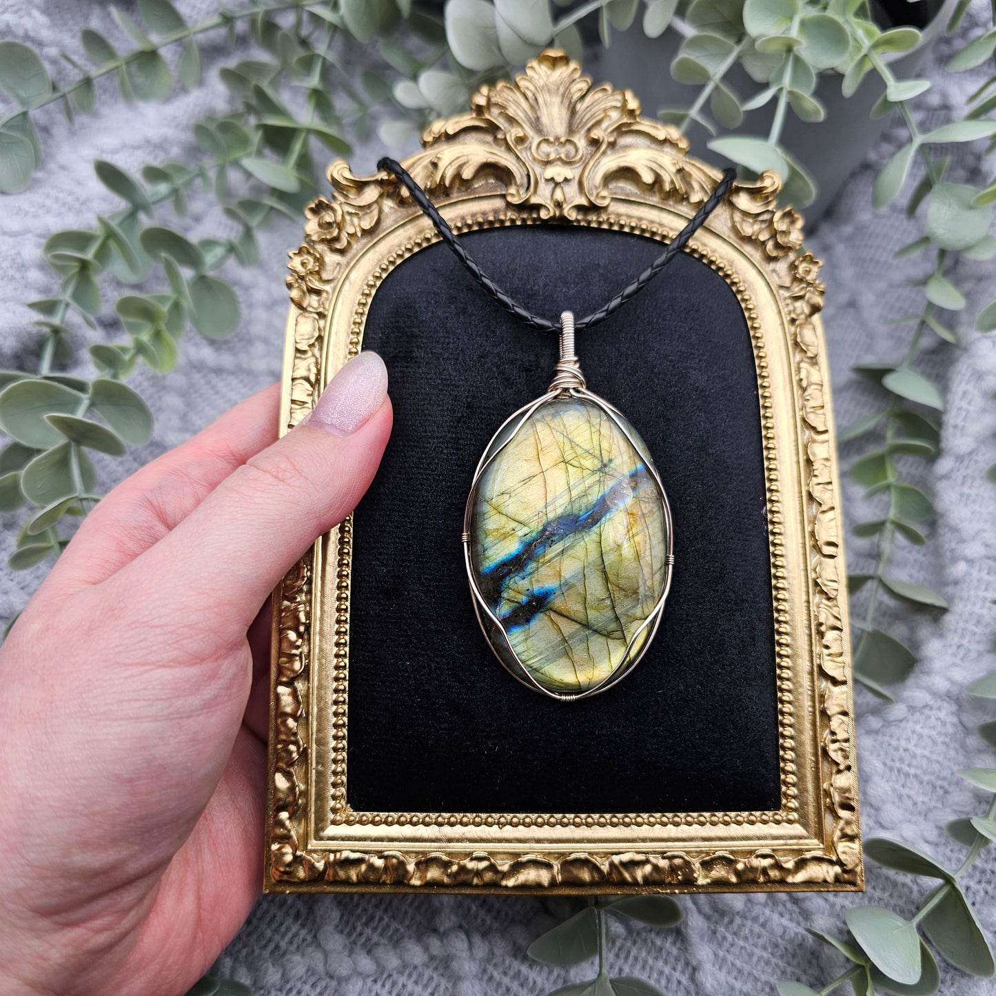 Labradorite Pendant | 925 Silver | Gemstone Necklace