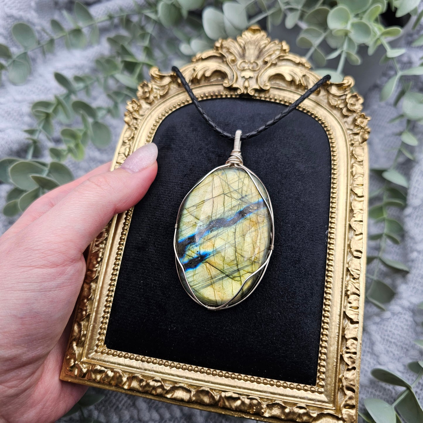 Labradorite Pendant | 925 Silver | Gemstone Necklace