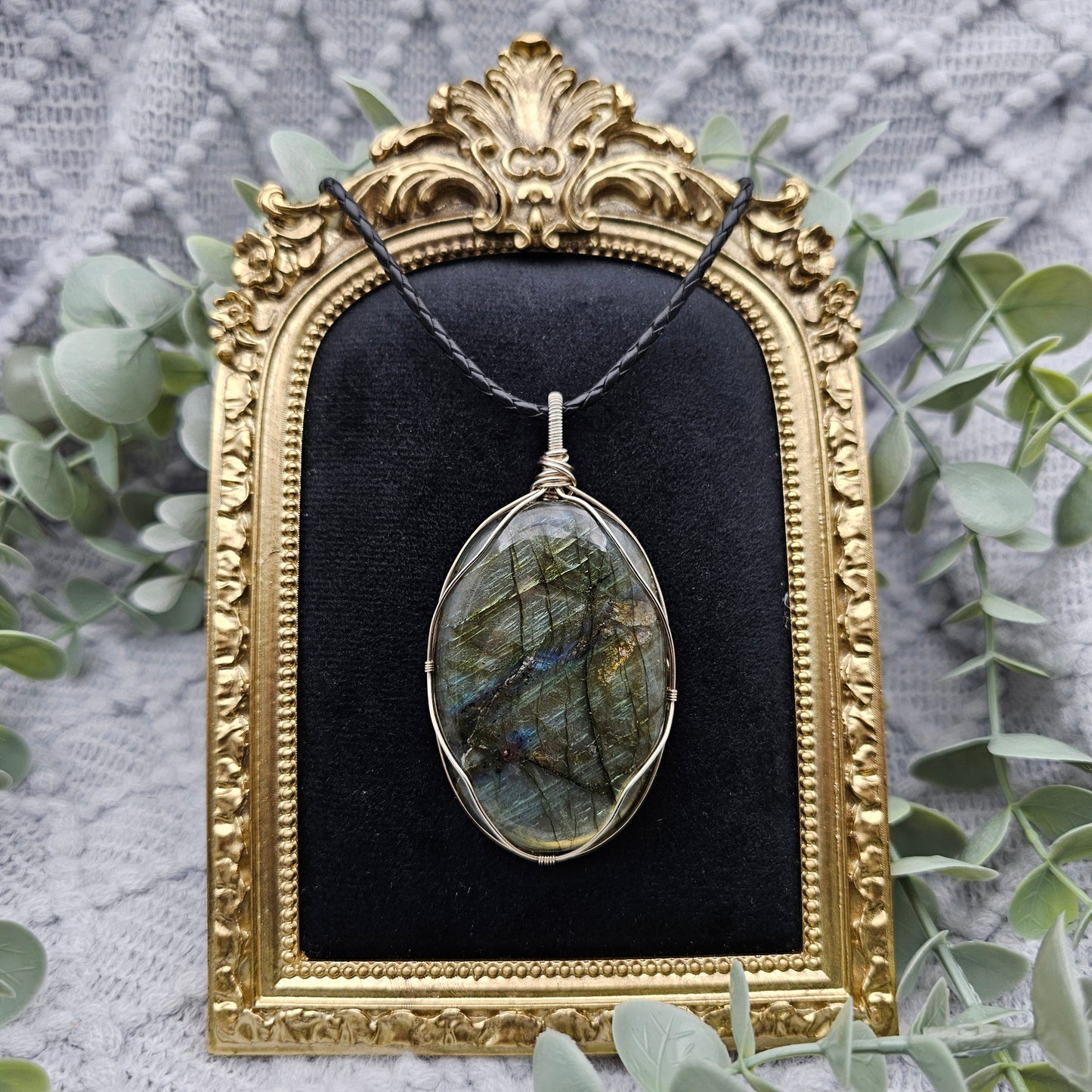 Labradorite Pendant | 925 Silver | Gemstone Necklace