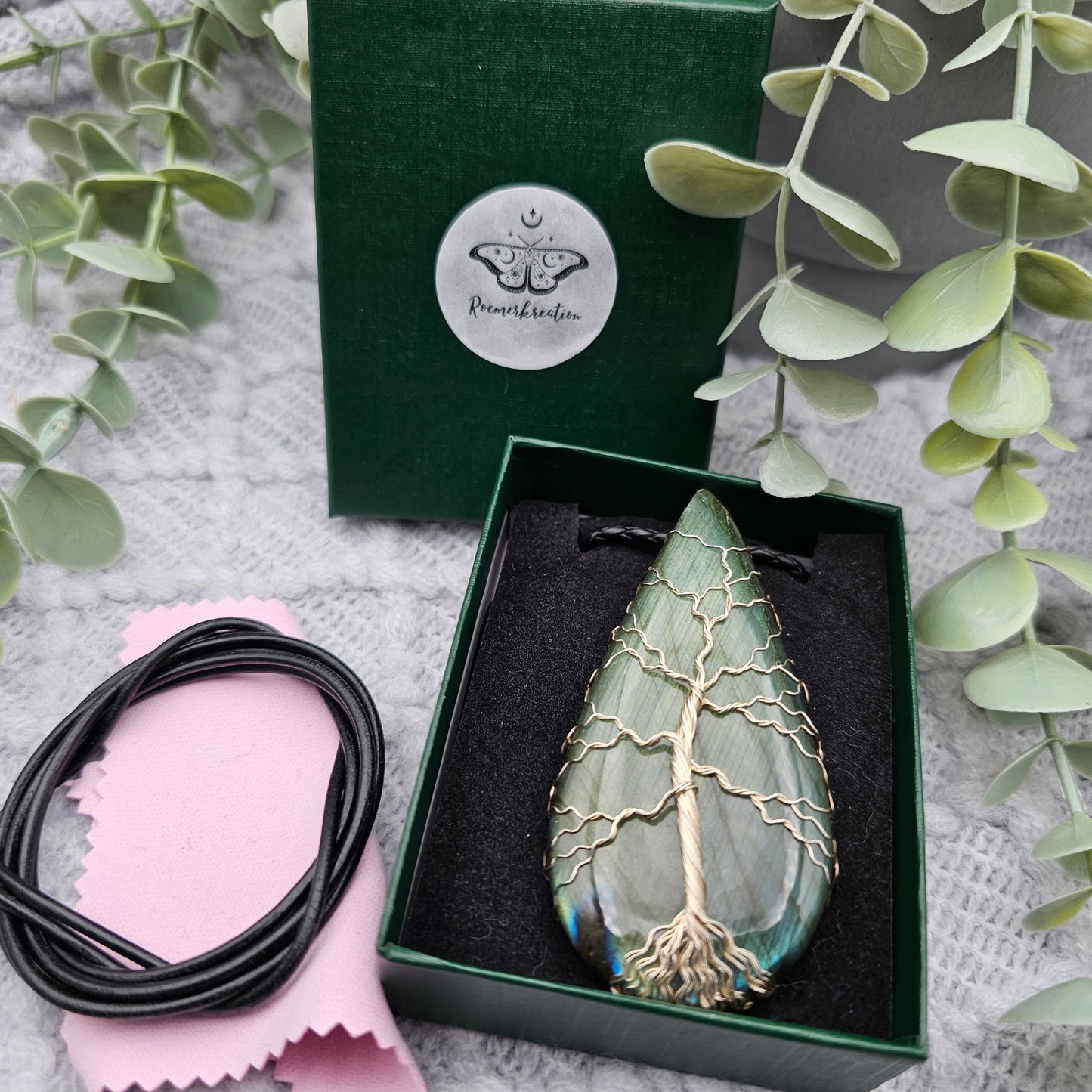 Labradorite Tree of Life Pendant | 925 Sterling Silver | Gemstone Necklace