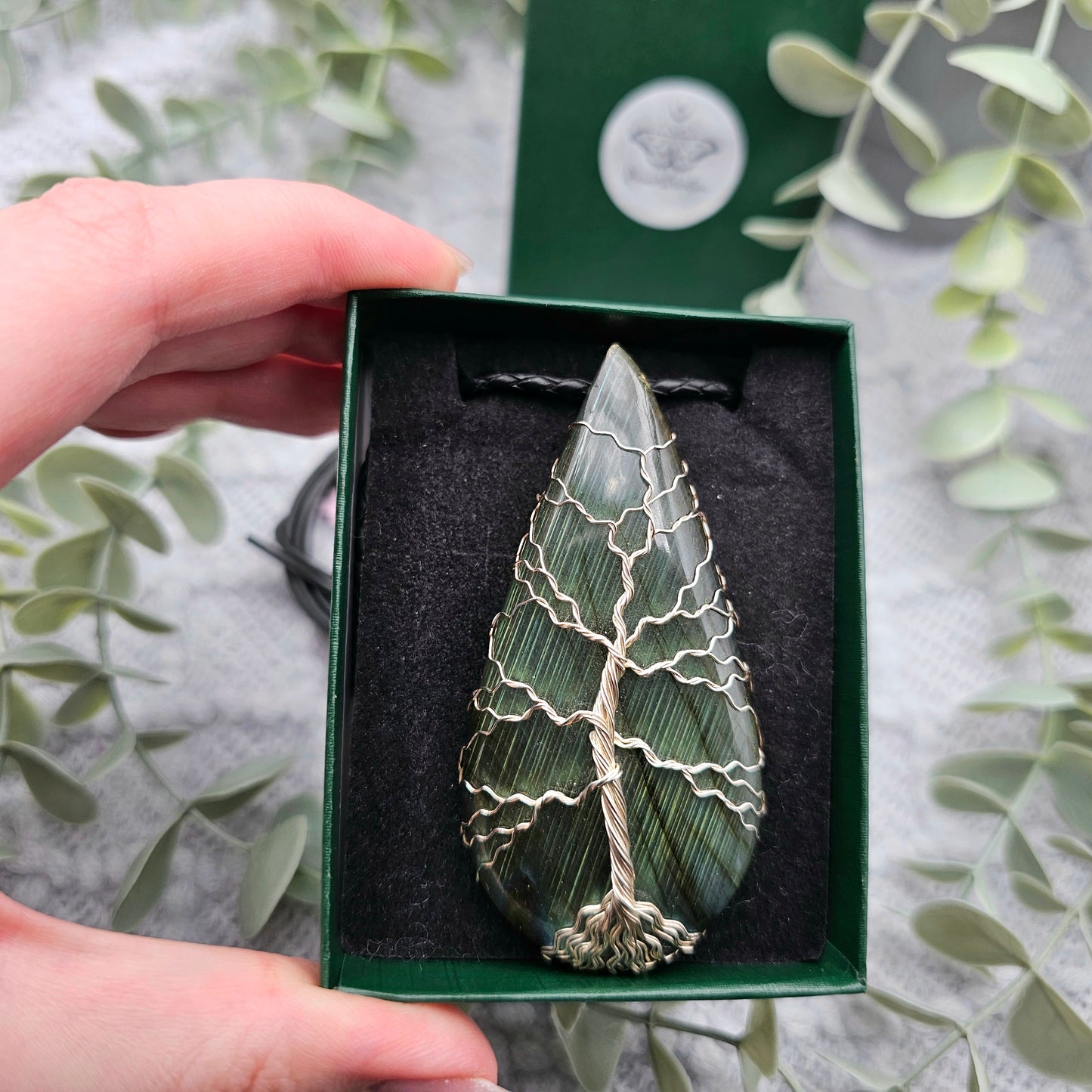 Labradorite Tree of Life Pendant | 925 Sterling Silver | Gemstone Necklace