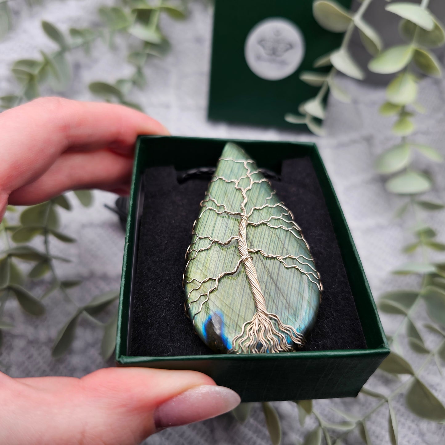 Labradorite Tree of Life Pendant | 925 Sterling Silver | Gemstone Necklace