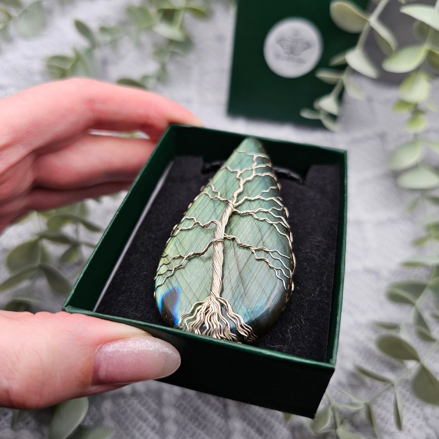 Labradorite Tree of Life Pendant | 925 Sterling Silver | Gemstone Necklace