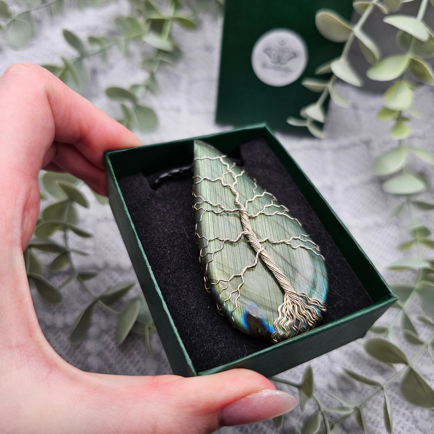 Labradorite Tree of Life Pendant | 925 Sterling Silver | Gemstone Necklace