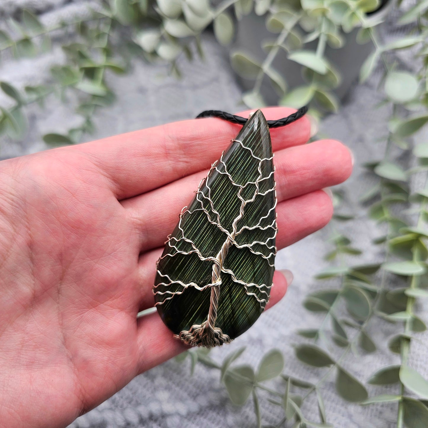 Labradorite Tree of Life Pendant | 925 Sterling Silver | Gemstone Necklace