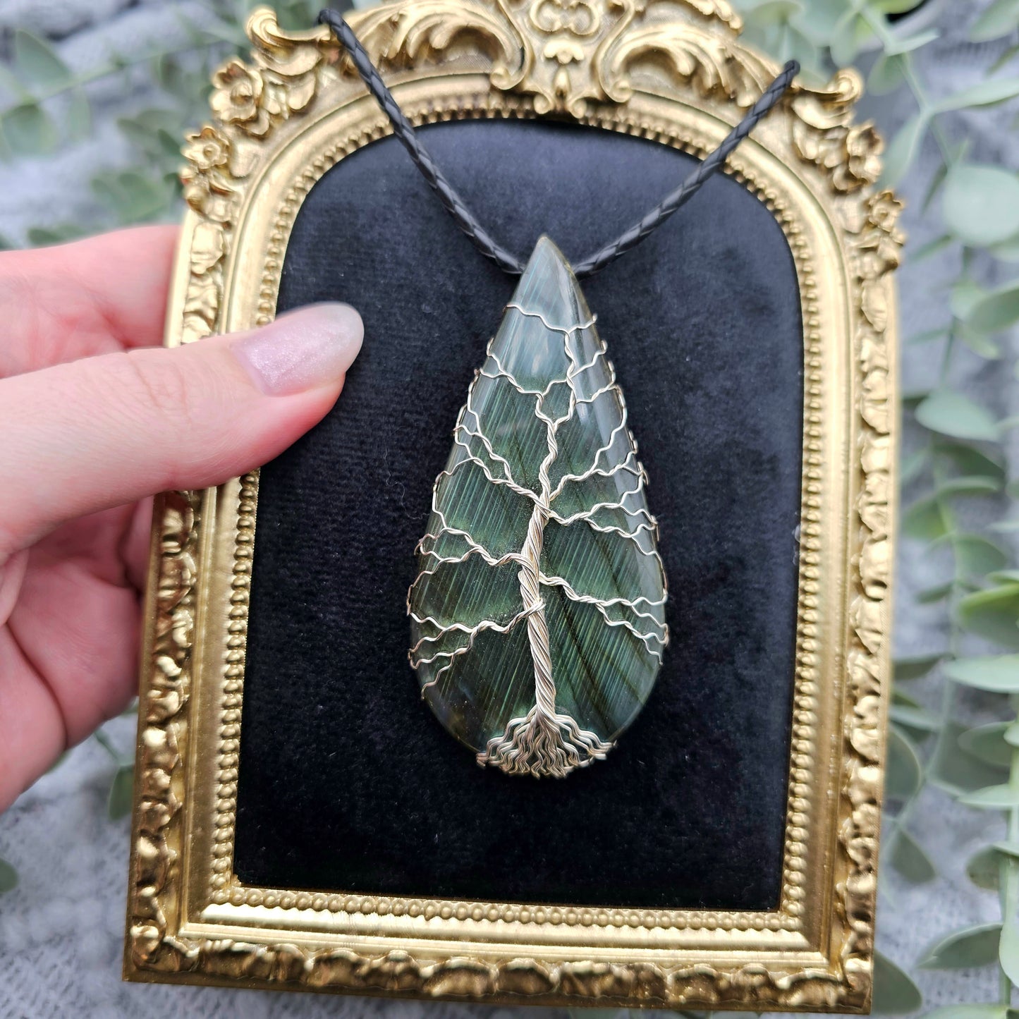 Labradorite Tree of Life Pendant | 925 Sterling Silver | Gemstone Necklace