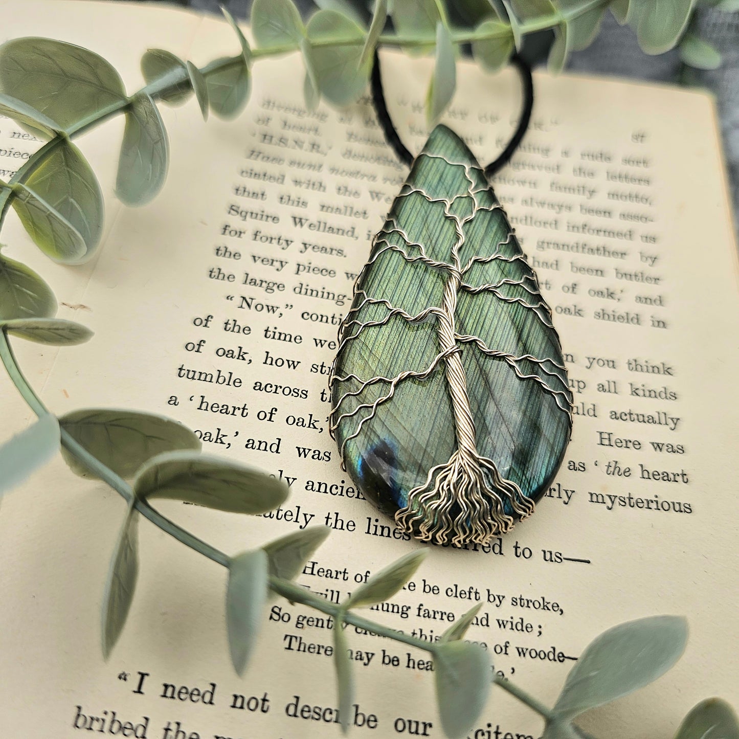 Labradorite Tree of Life Pendant | 925 Sterling Silver | Gemstone Necklace