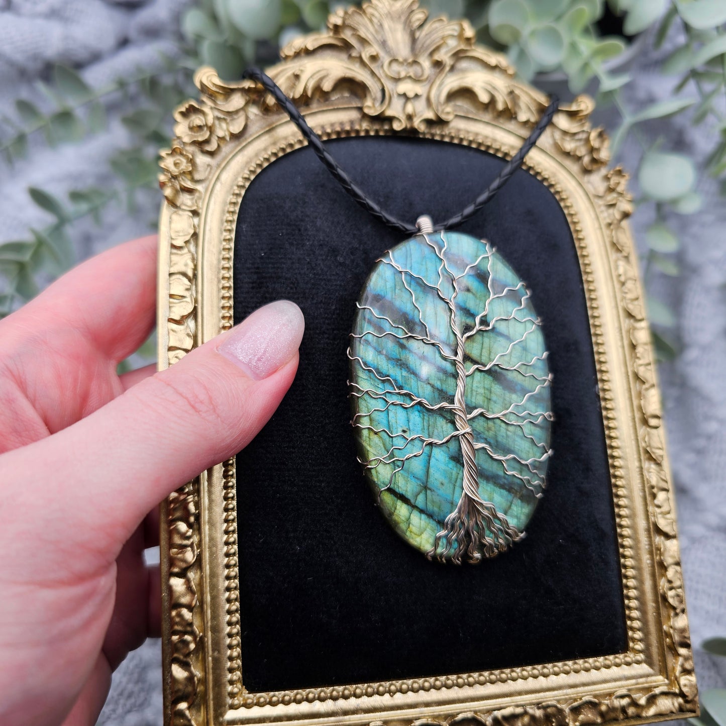 Labradorite Tree of Life Pendant | 925 Sterling Silver | Gemstone Necklace