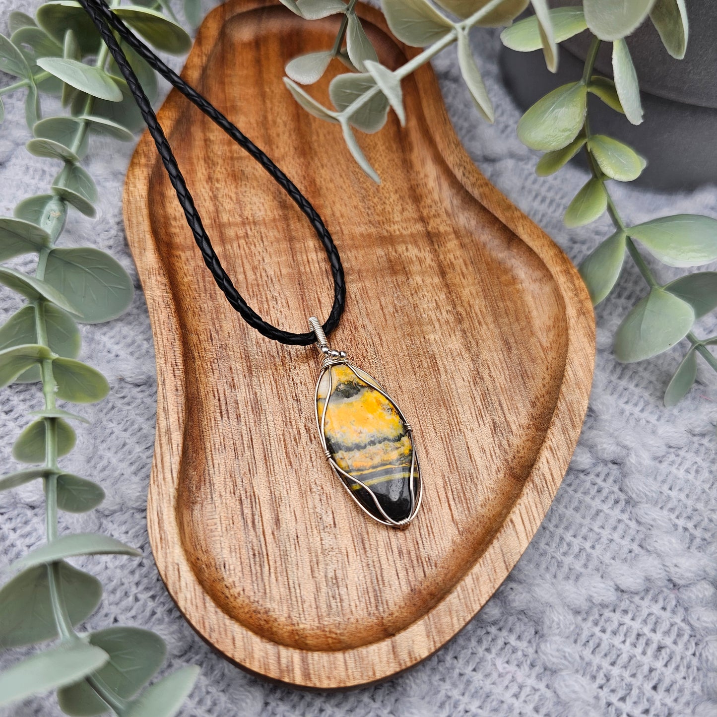 Jaspis Anhänger | 925er Silber | Edelstein Halskette