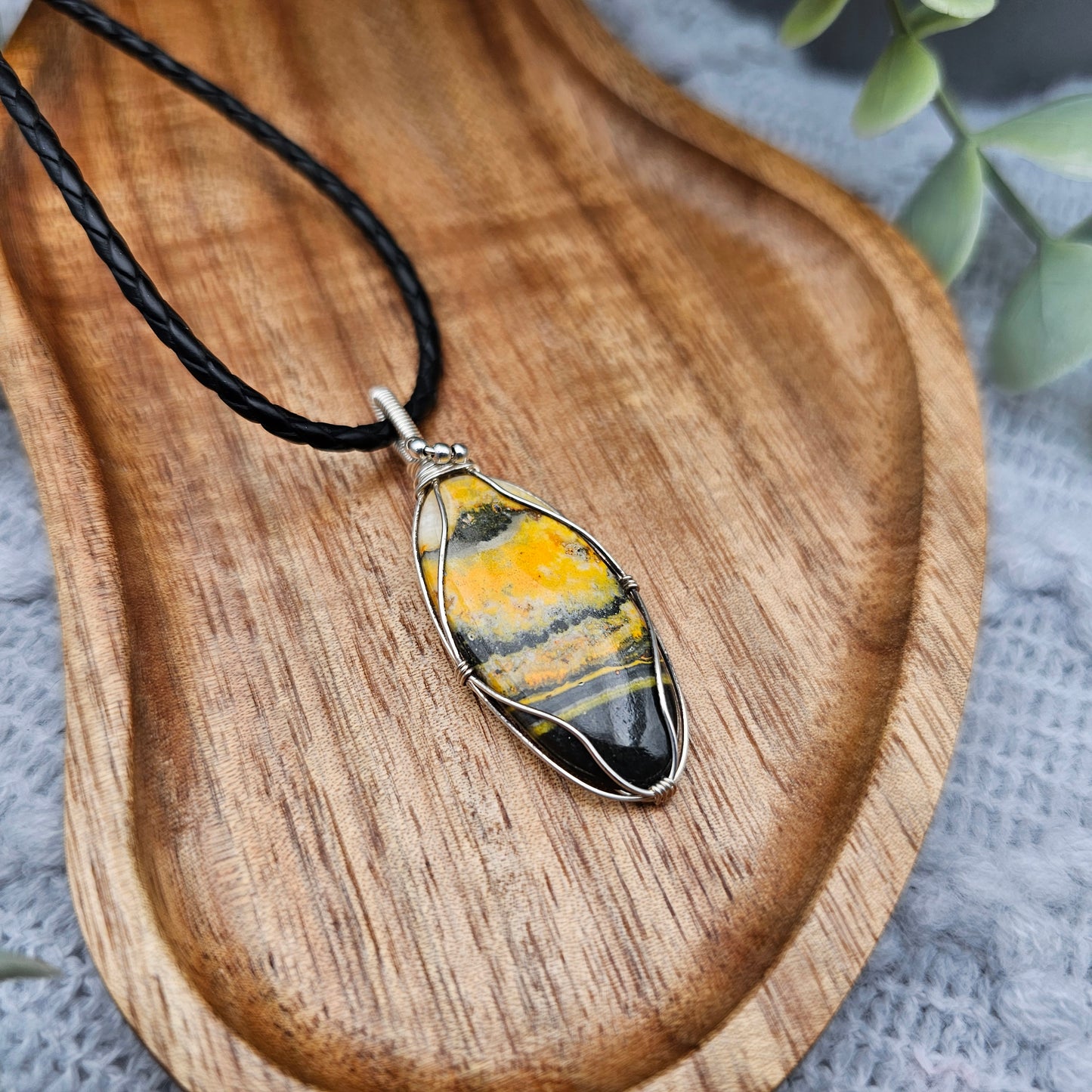 Jaspis Anhänger | 925er Silber | Edelstein Halskette