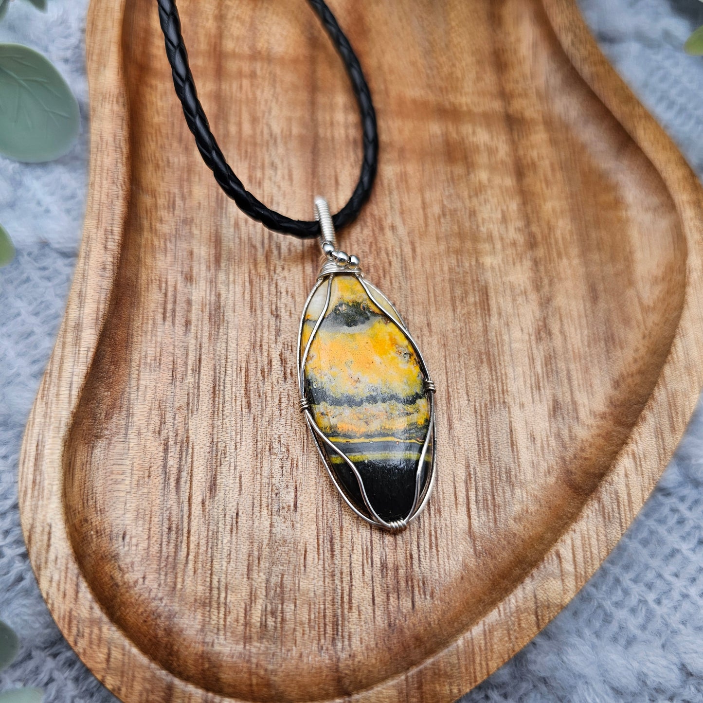 Jaspis Anhänger | 925er Silber | Edelstein Halskette