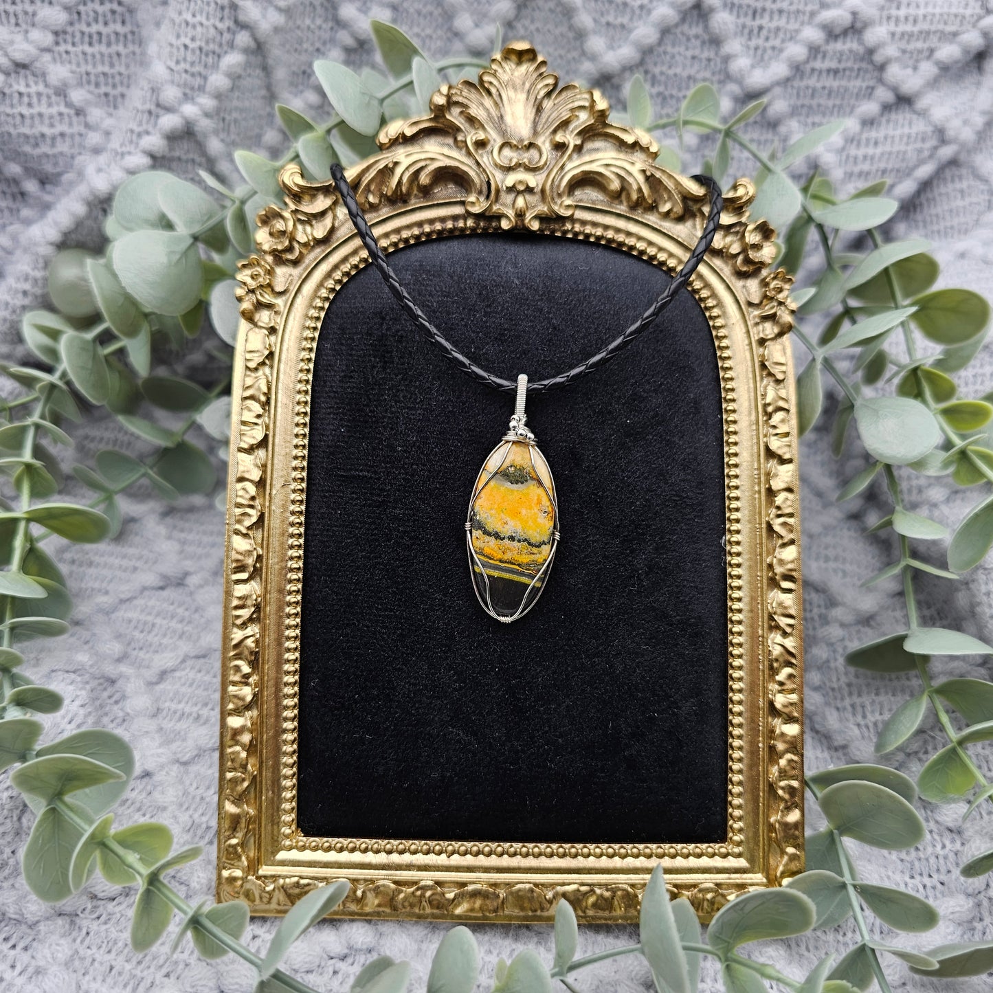 Jaspis Anhänger | 925er Silber | Edelstein Halskette